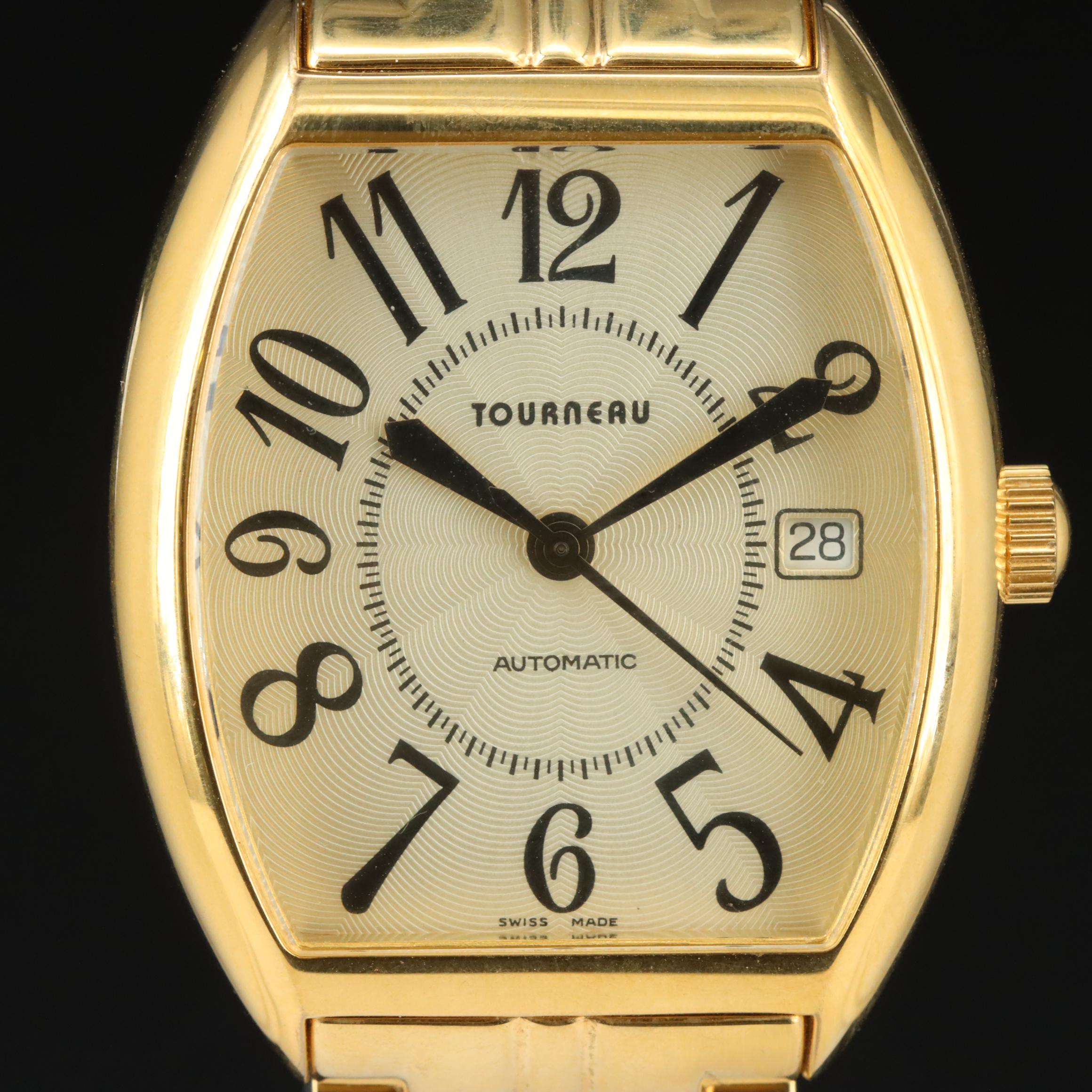 Tourneau Guilloché Dial with Exhibition Back Automatic Watch
