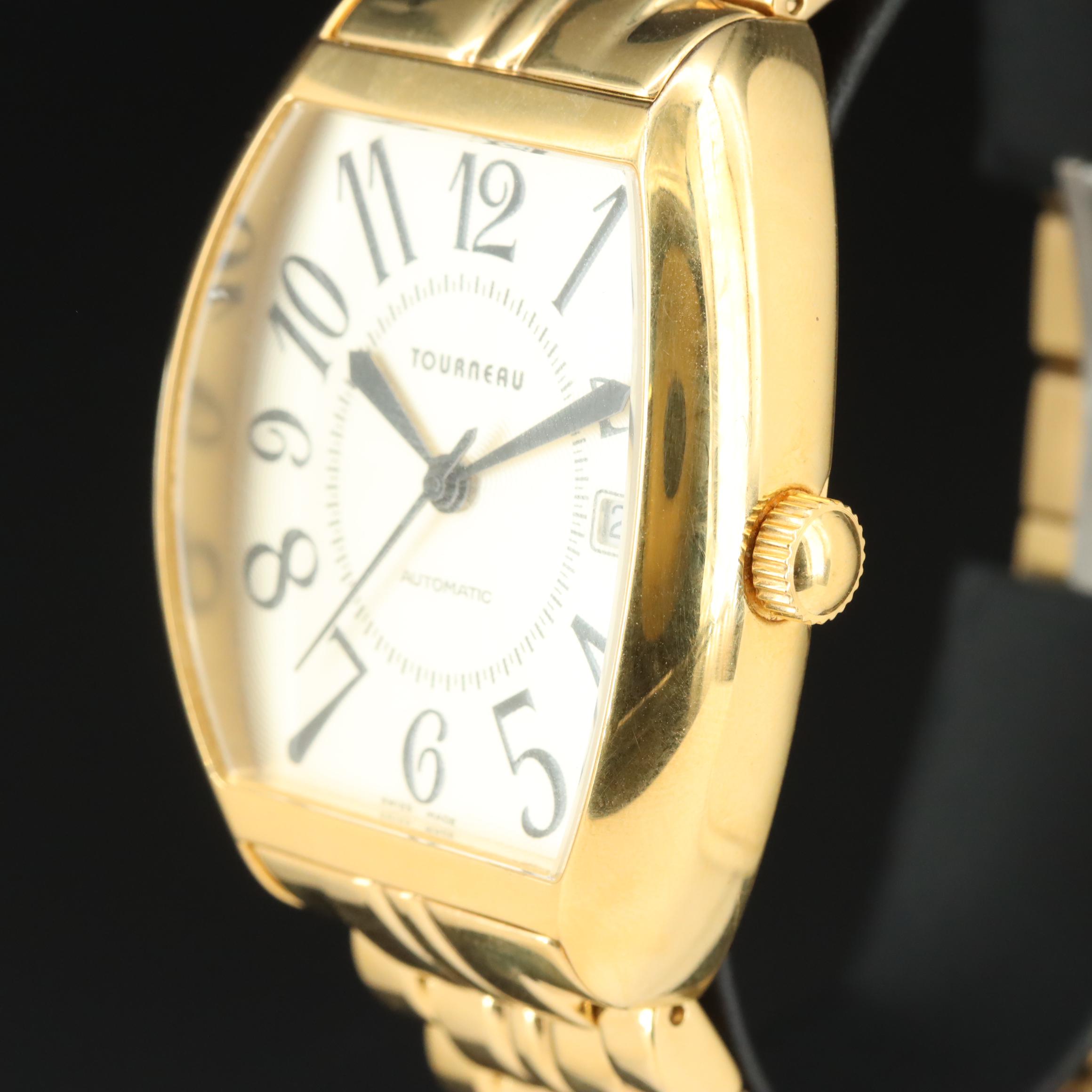 Tourneau Guilloché Dial with Exhibition Back Automatic Watch