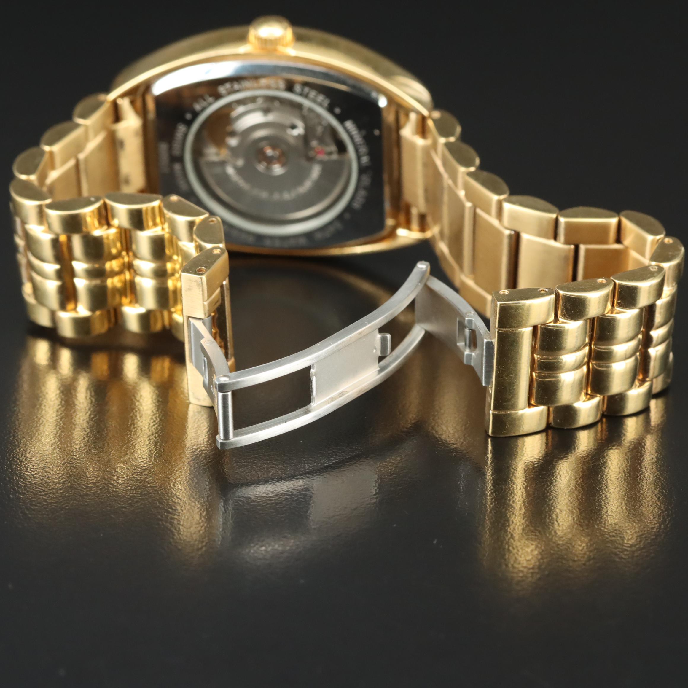 Tourneau Guilloché Dial with Exhibition Back Automatic Watch