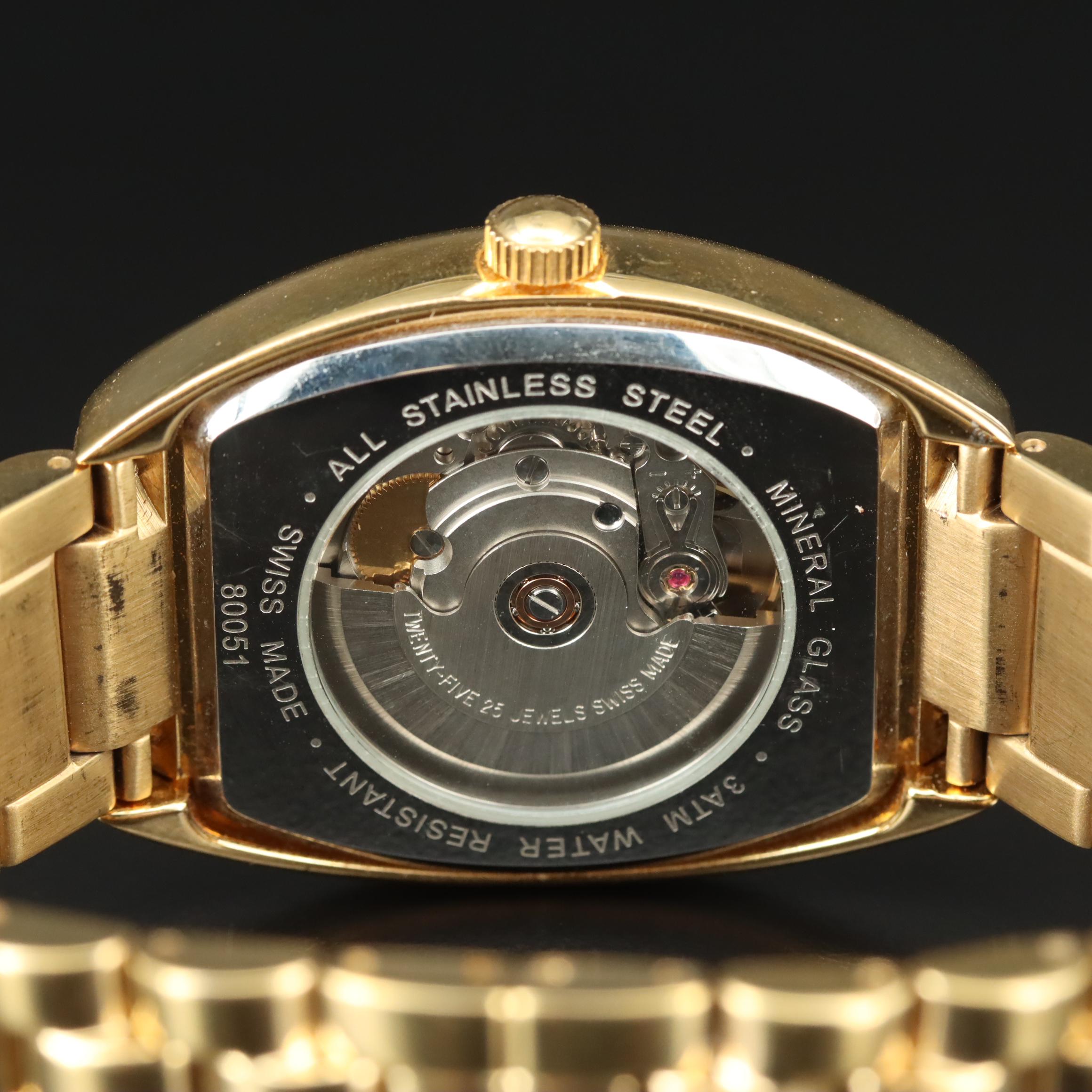 Tourneau Guilloché Dial with Exhibition Back Automatic Watch