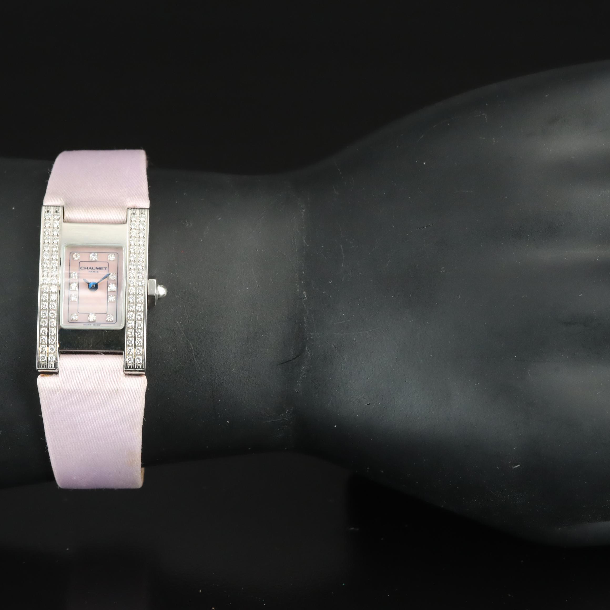 Chaumet Paris Diamond Set and Mother-of-Pearl Dial Watch