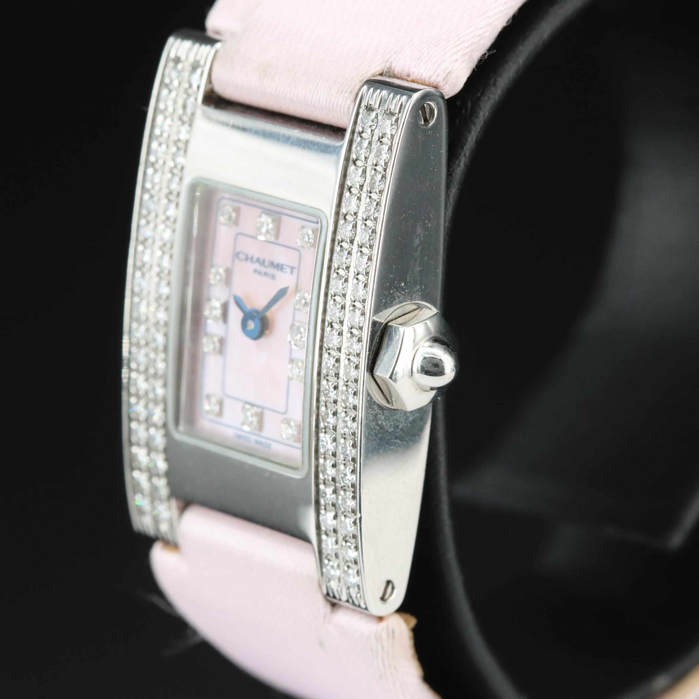 Chaumet Paris Diamond Set and Mother-of-Pearl Dial Watch