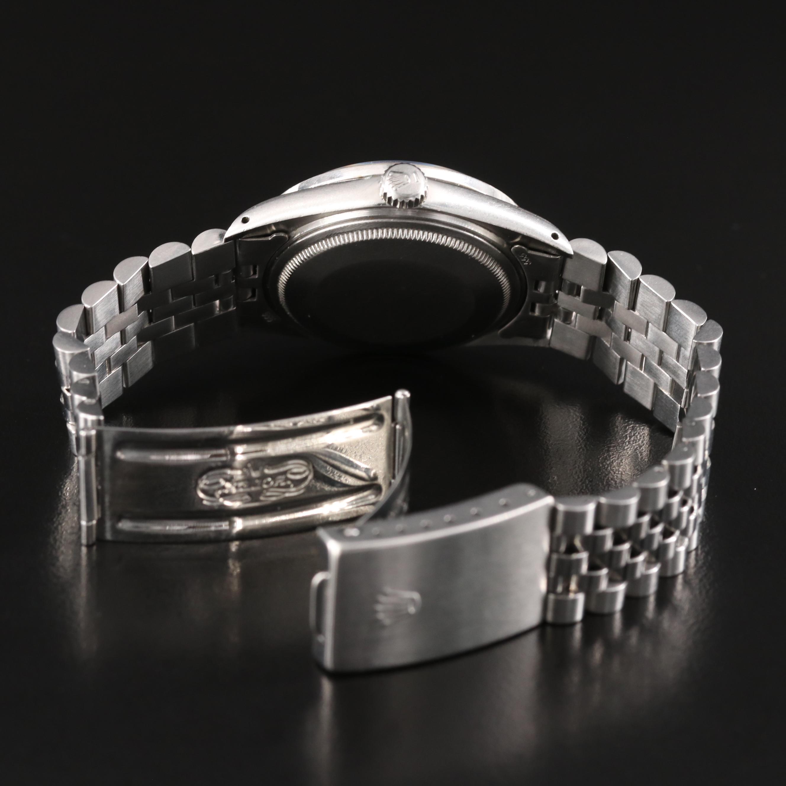 1979 Rolex Custom 1.03 CTW Diamond Stainless Steel Datejust Watch