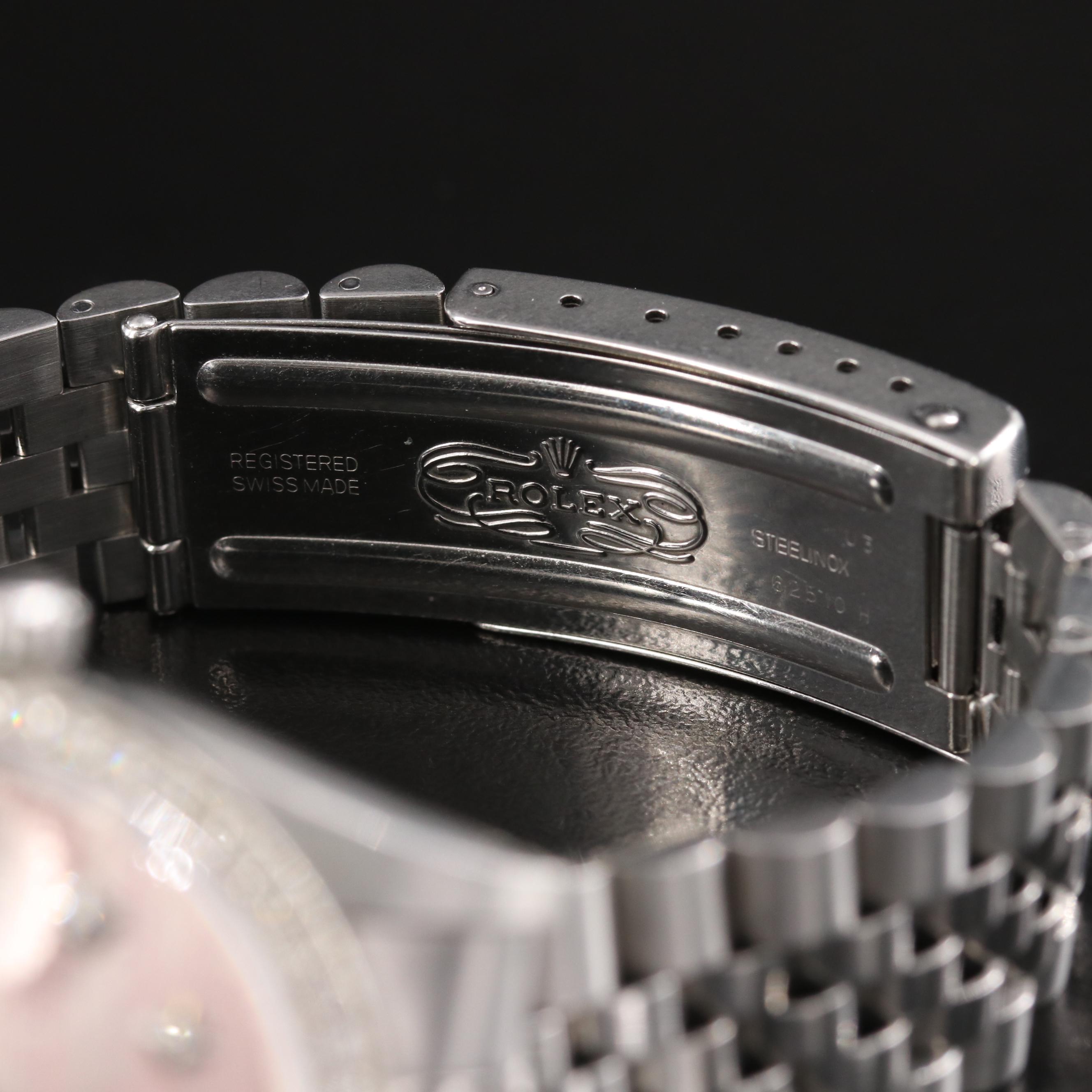 1979 Rolex Custom 1.03 CTW Diamond Stainless Steel Datejust Watch