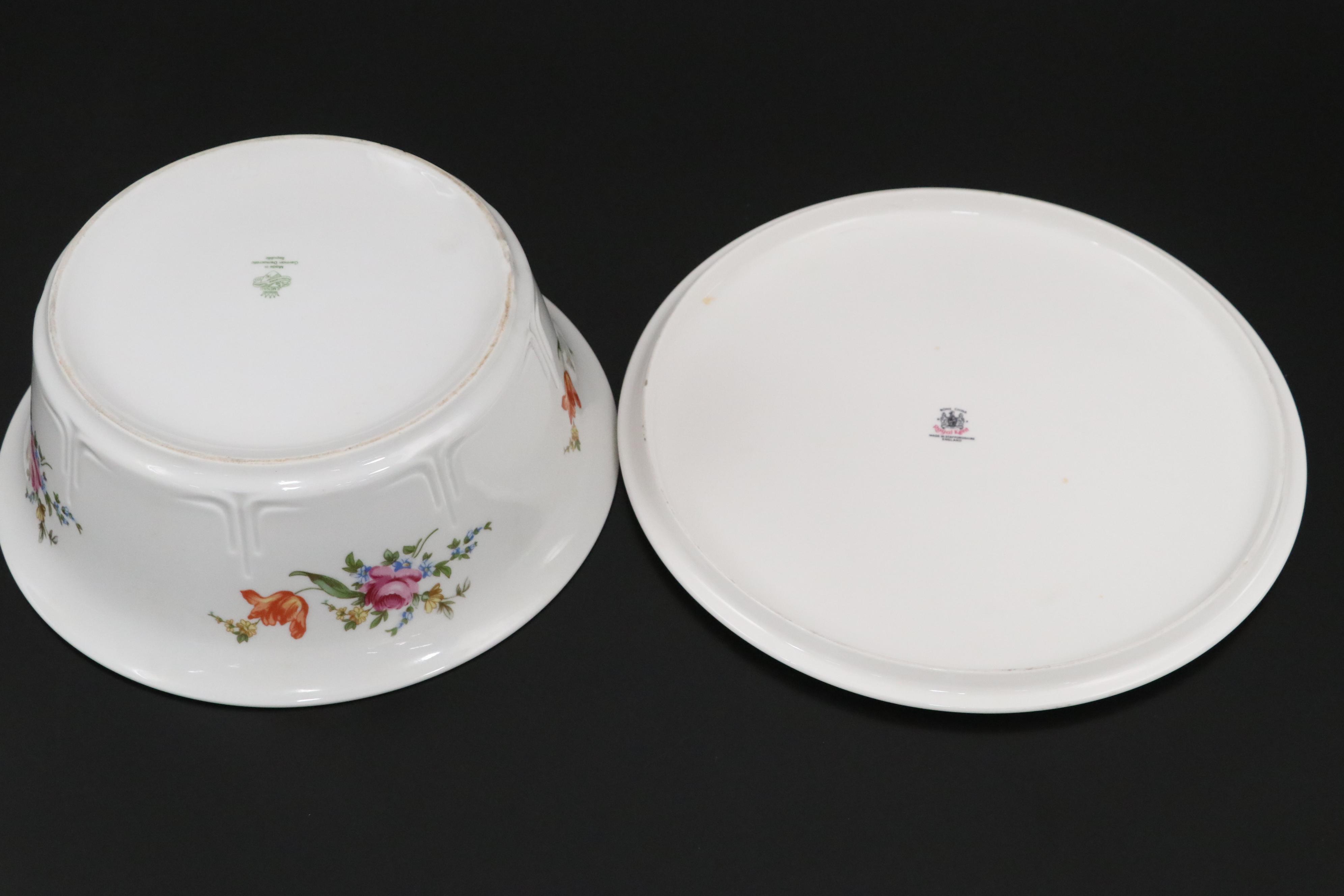 Philippe Deshoulieres "Winterthur" Porcelain Covered Casserole with Serveware