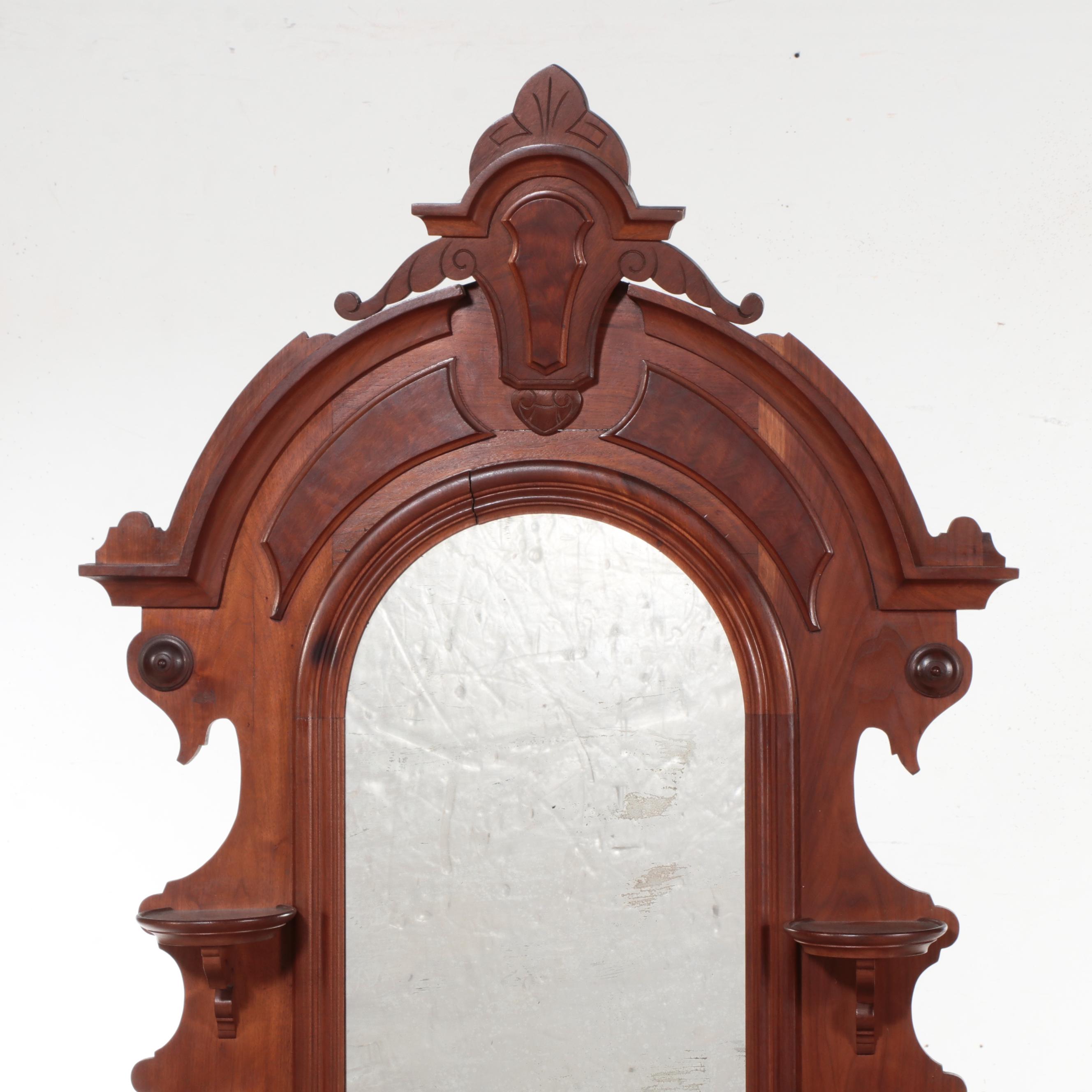 Eastlake Style Carved Walnut and Marble Dresser, 19th Century