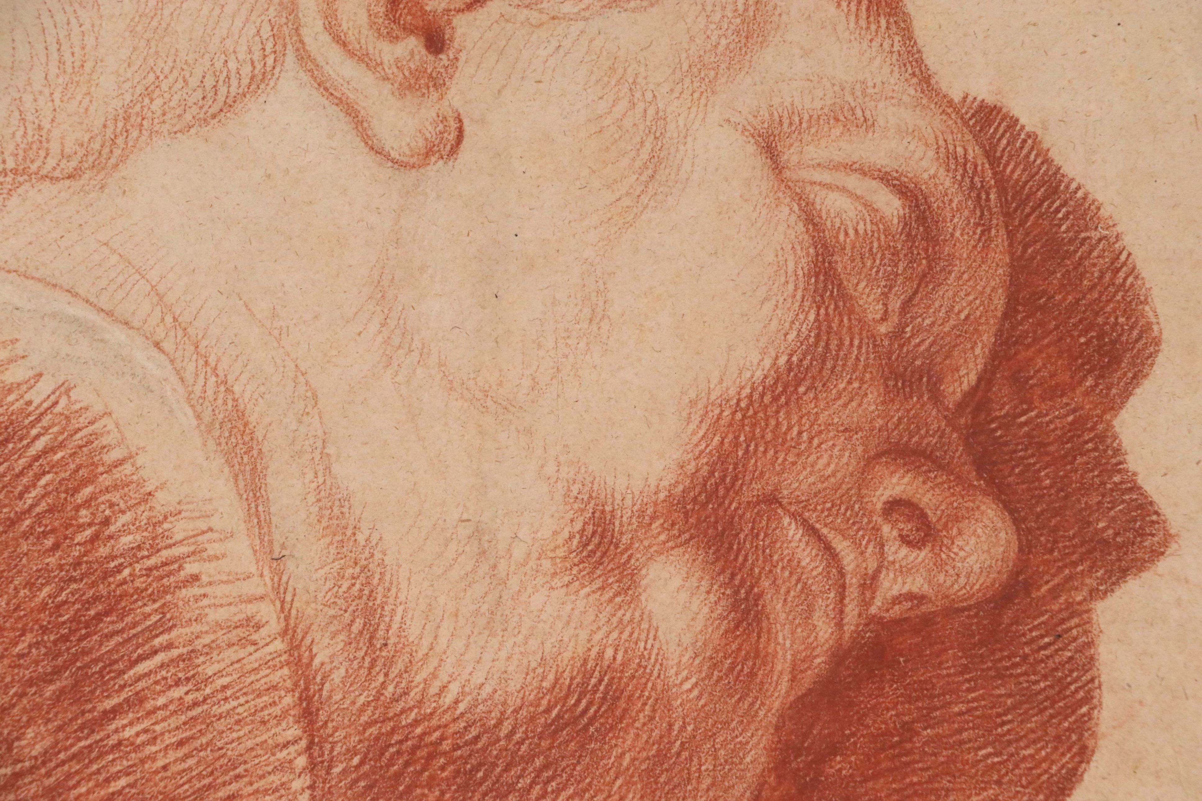 Johann Daniel Herz the Elder Red Chalk Drawing, 1715