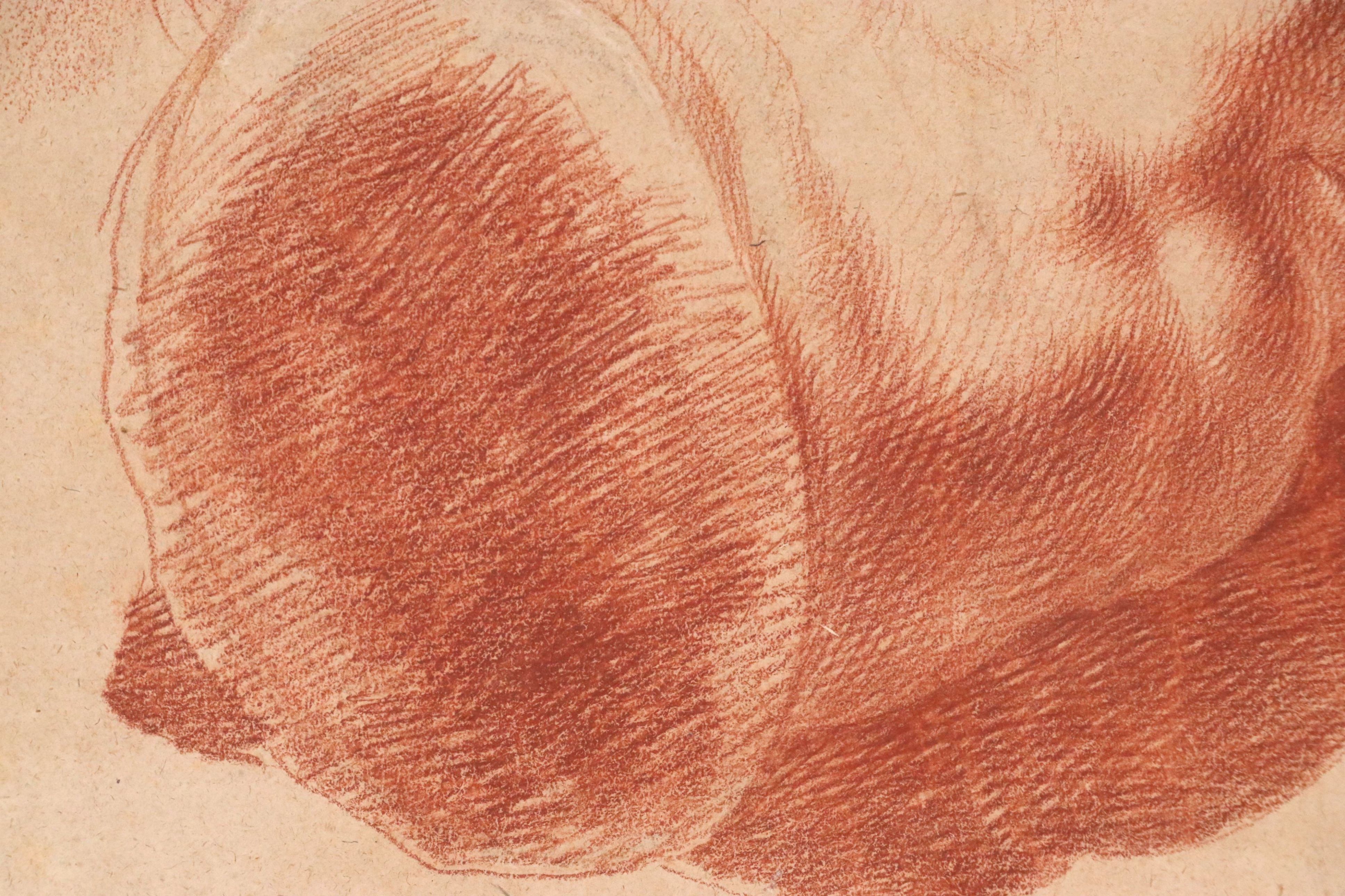 Johann Daniel Herz the Elder Red Chalk Drawing, 1715