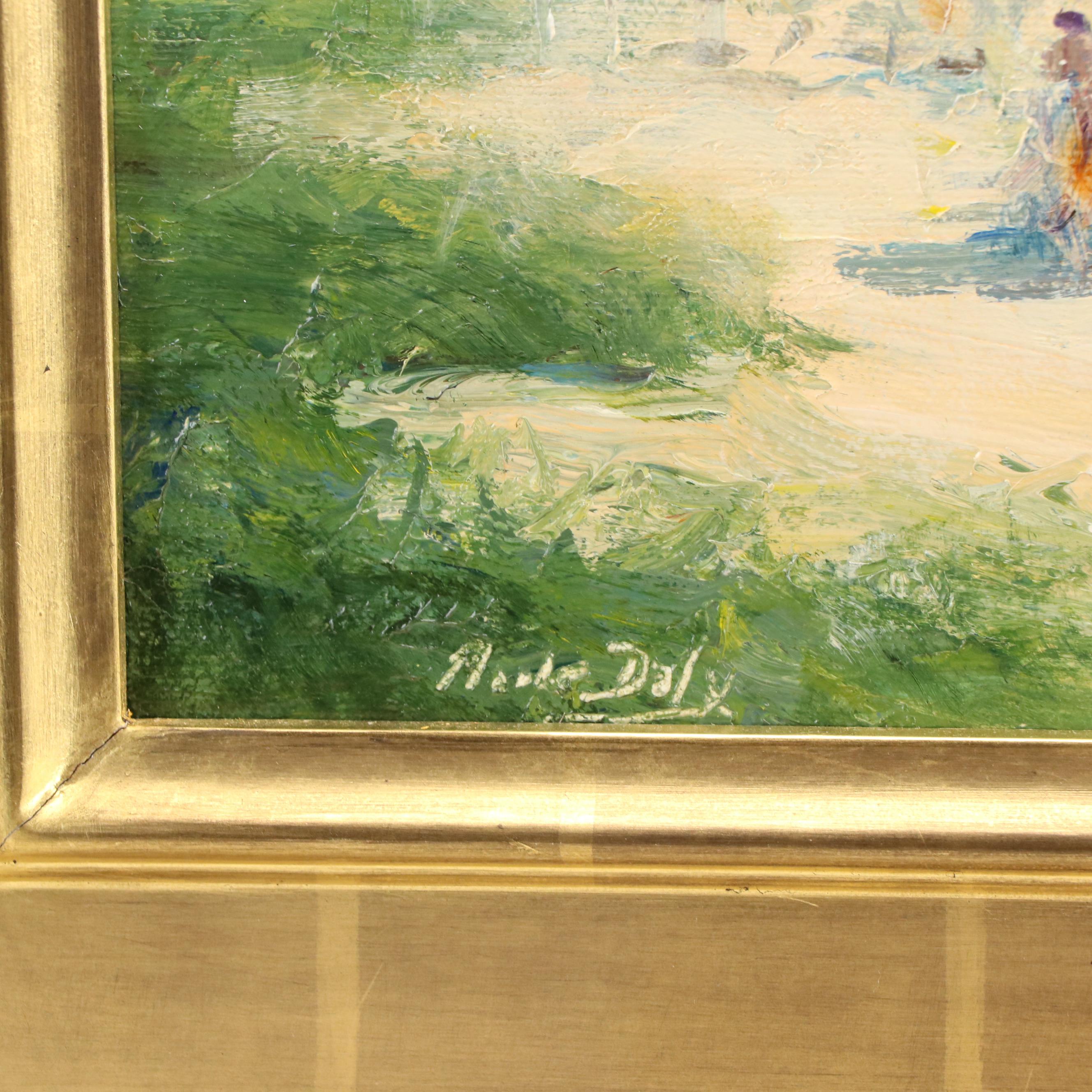 Mark Daly Impressionistic Oil Painting "Sunny Day at the Beach, Sanibel," 2012