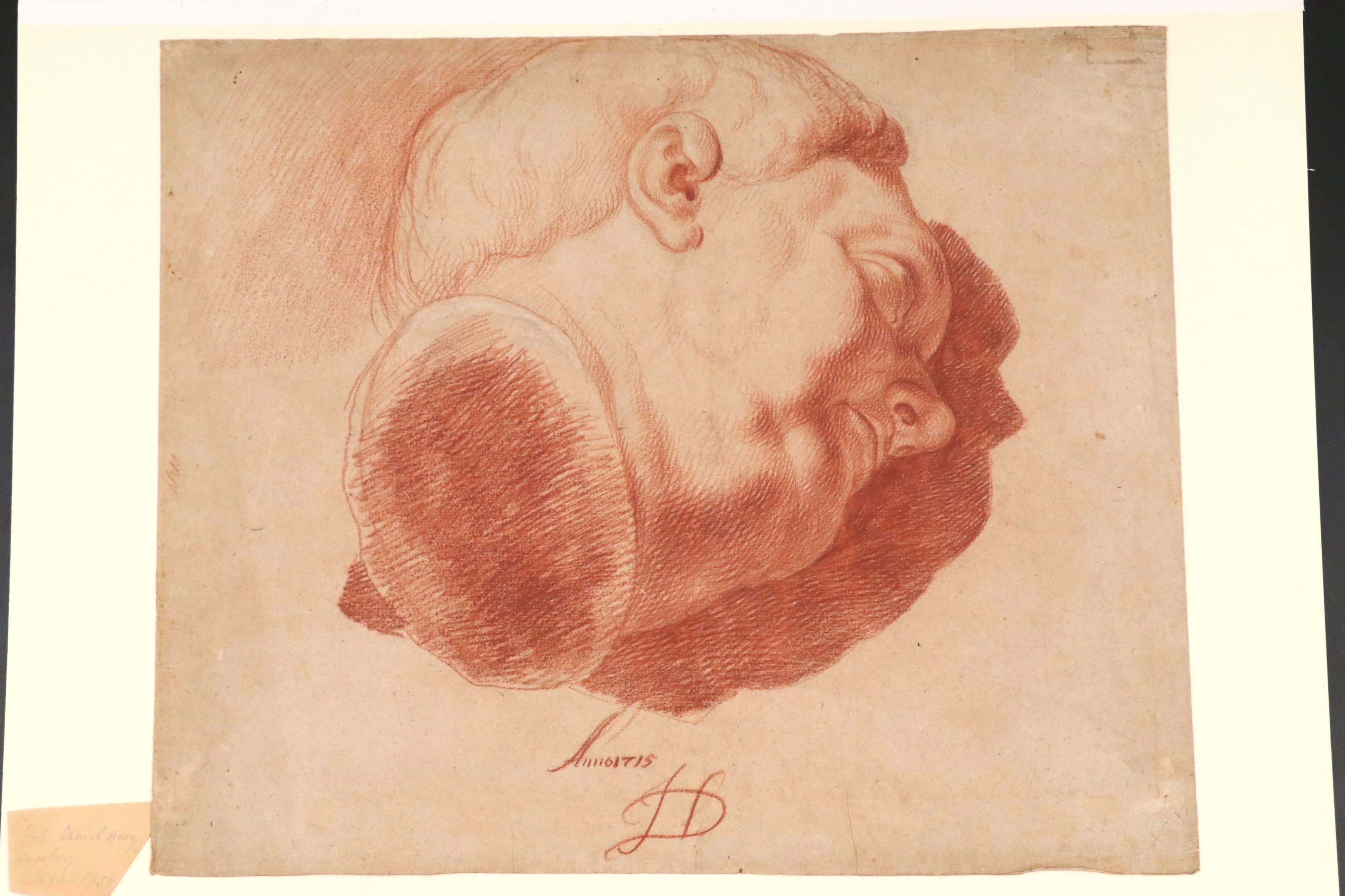 Johann Daniel Herz the Elder Red Chalk Drawing, 1715