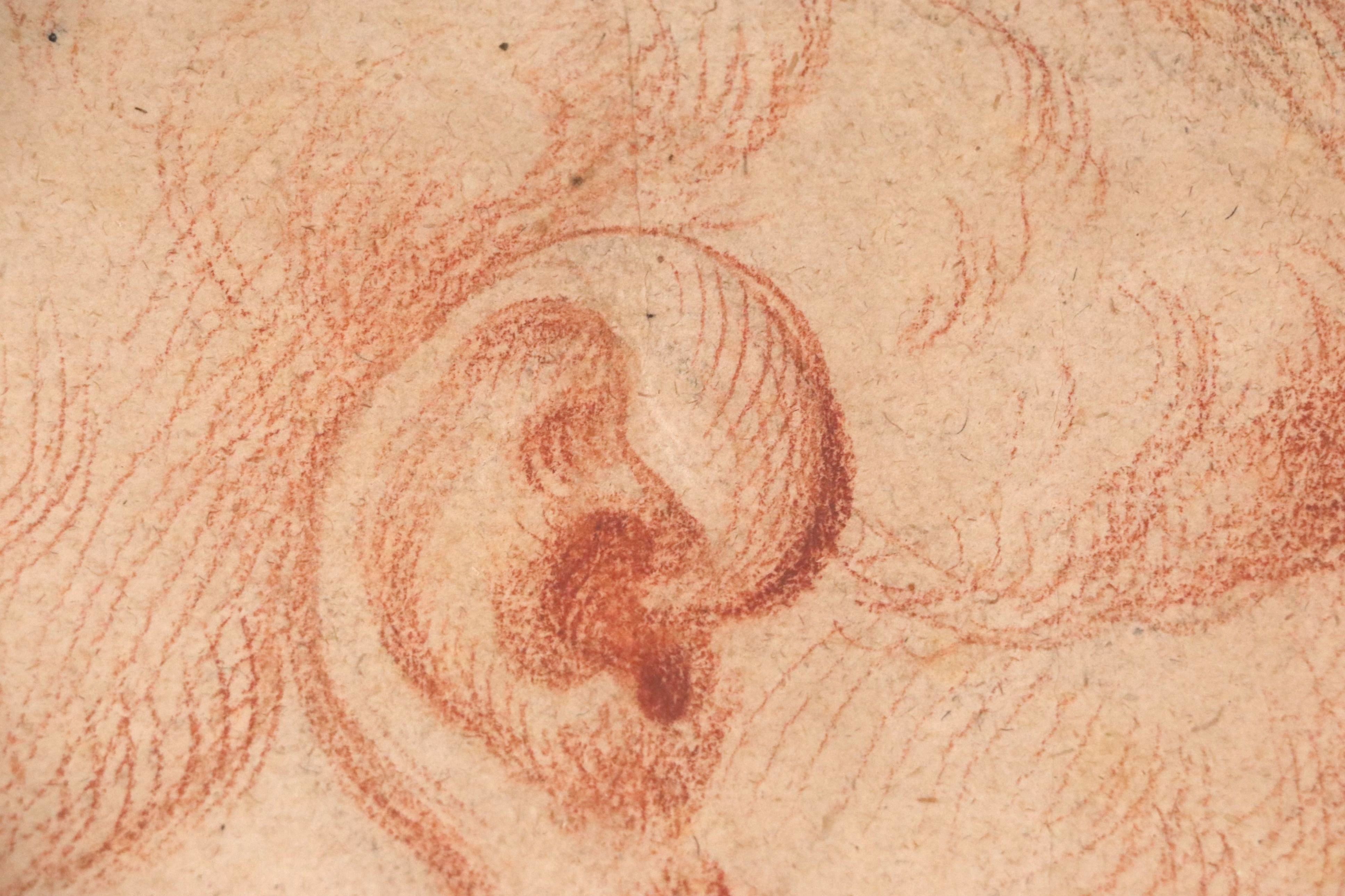 Johann Daniel Herz the Elder Red Chalk Drawing, 1715