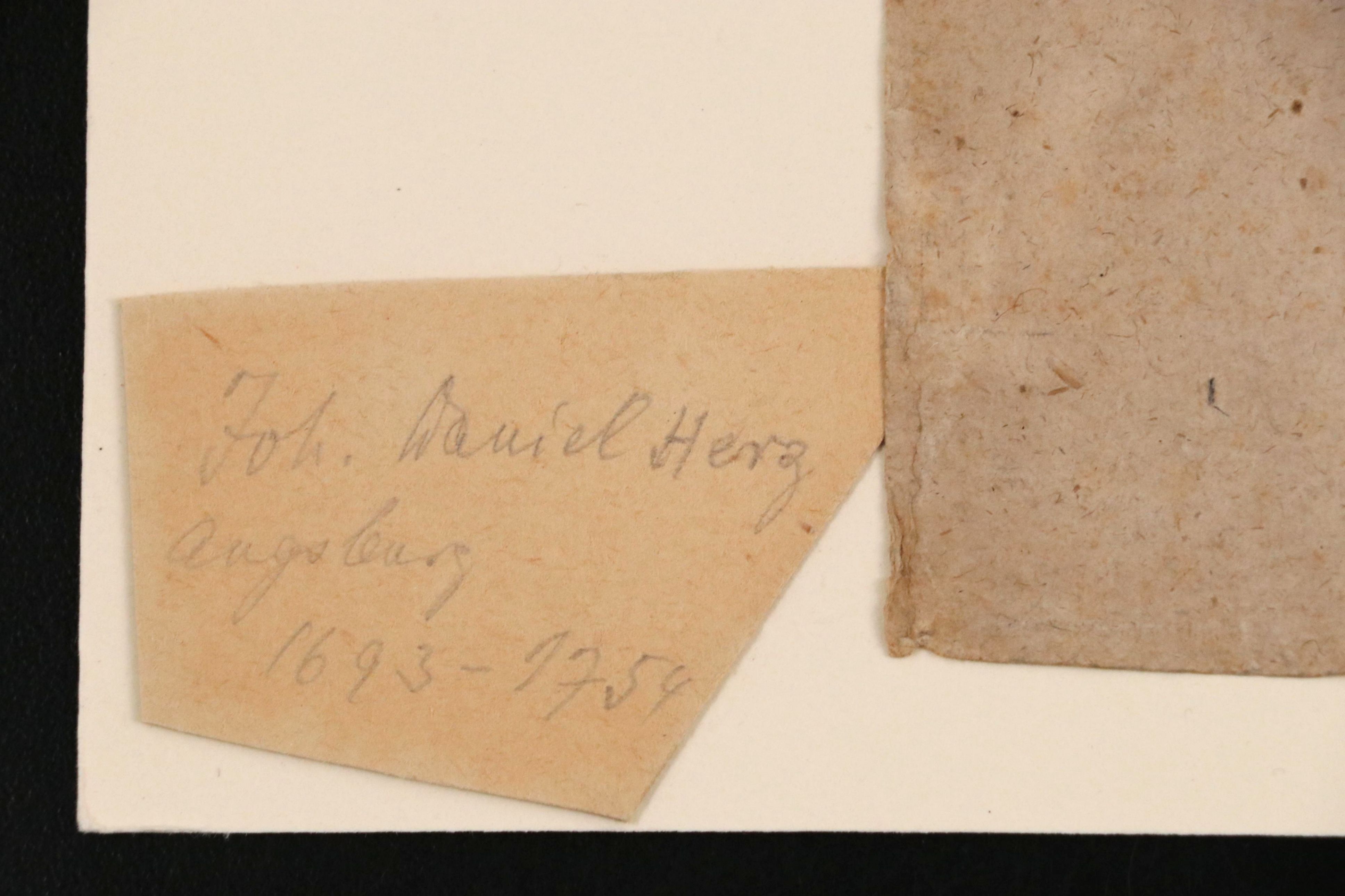 Johann Daniel Herz the Elder Red Chalk Drawing, 1715