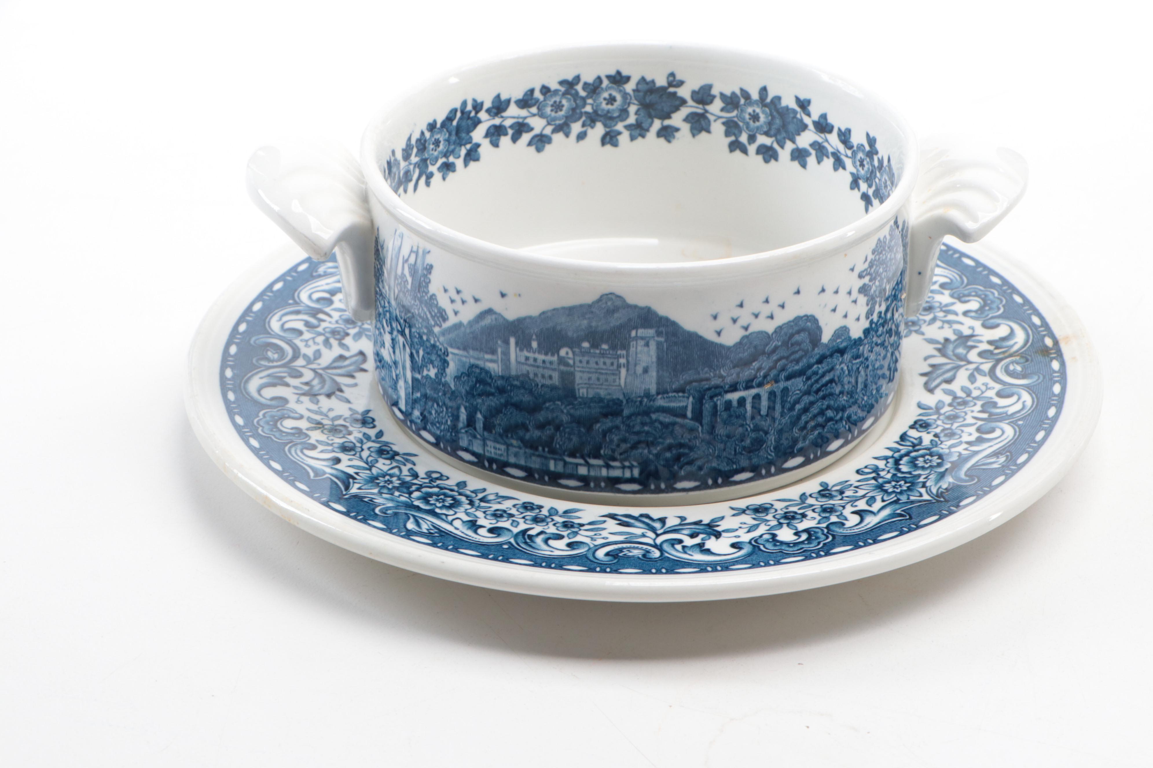 English Staffordshire "Liberty Blue" Ironstone Transferware and Others
