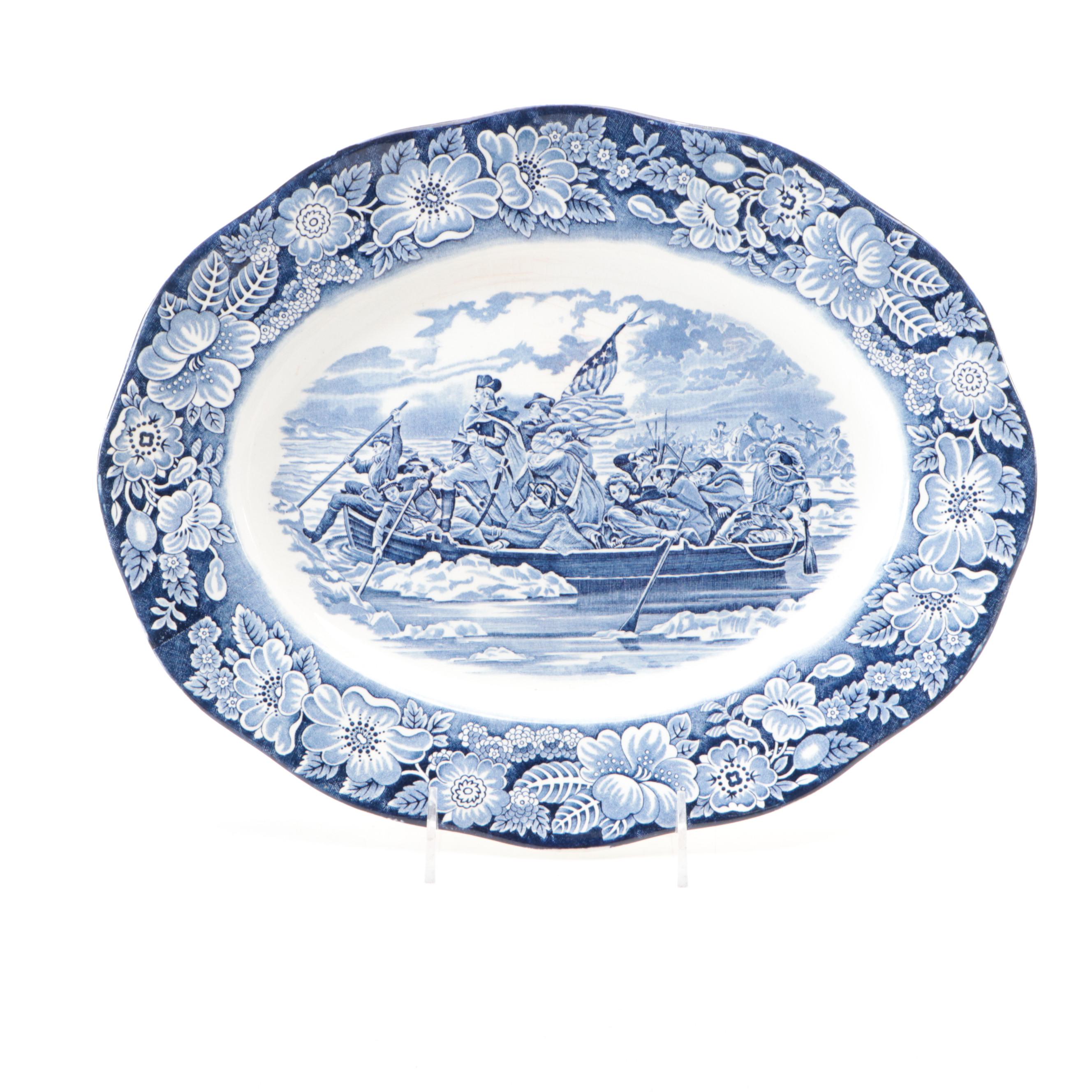 English Staffordshire "Liberty Blue" Ironstone Transferware and Others