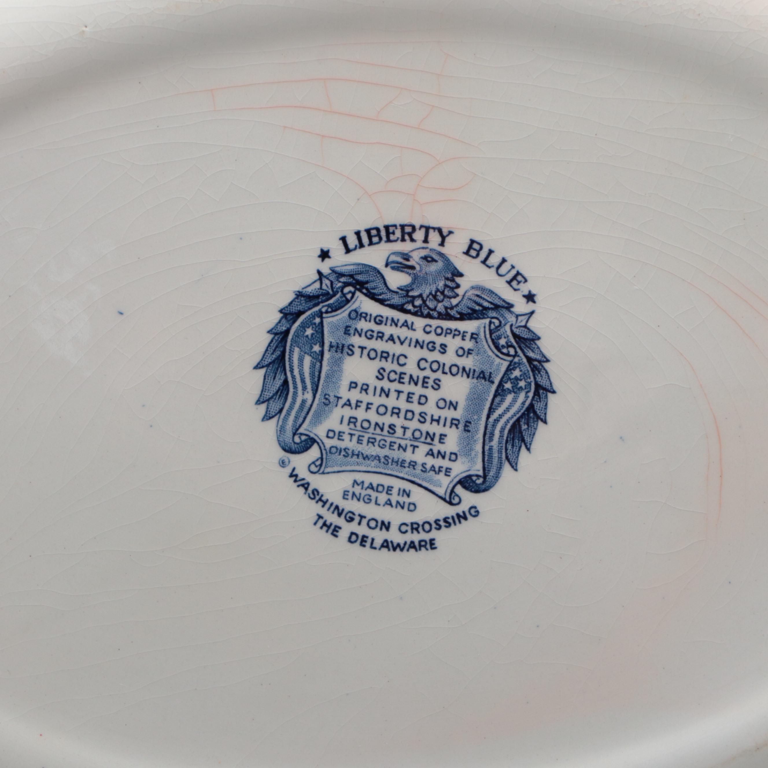 English Staffordshire "Liberty Blue" Ironstone Transferware and Others