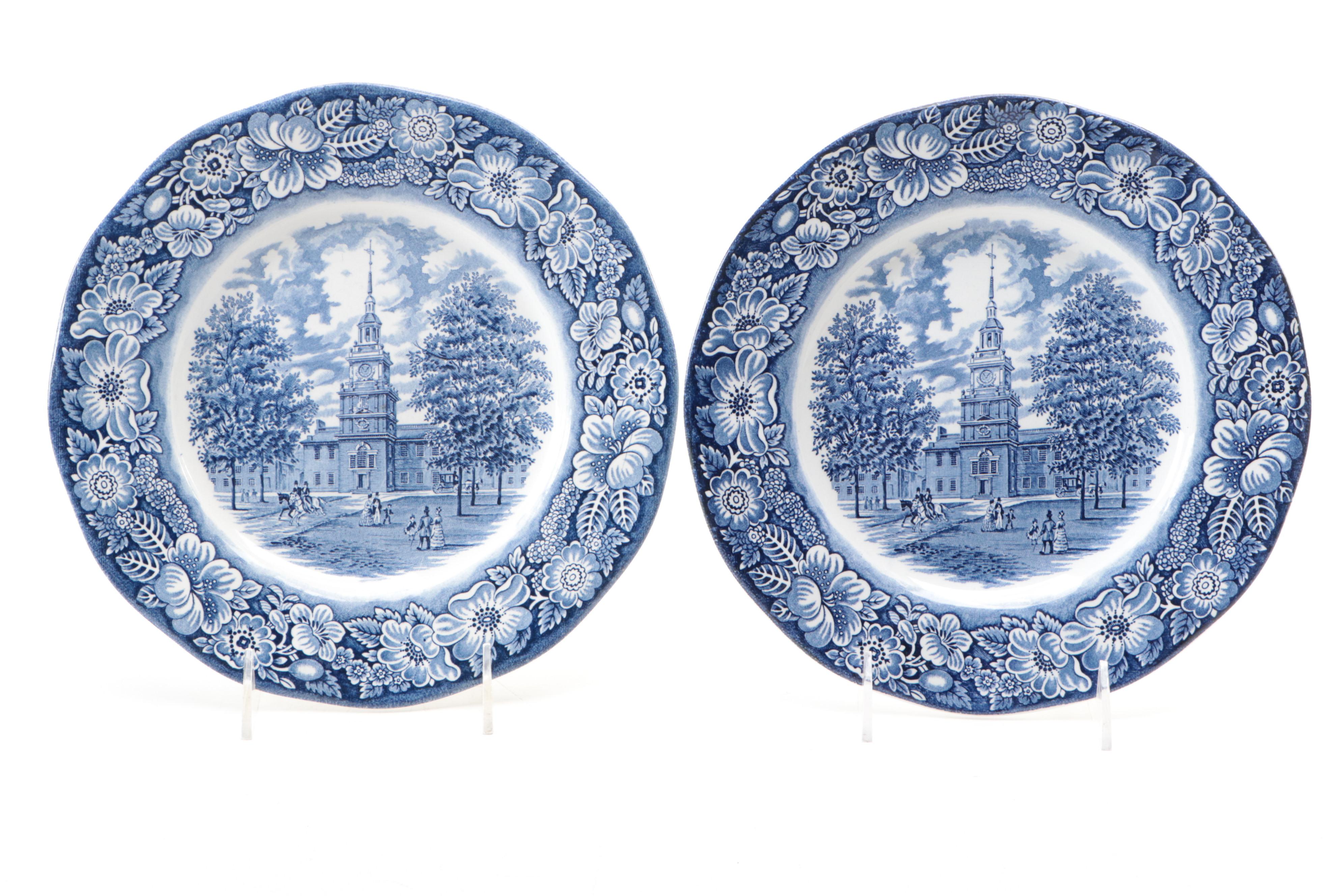 English Staffordshire "Liberty Blue" Ironstone Transferware and Others