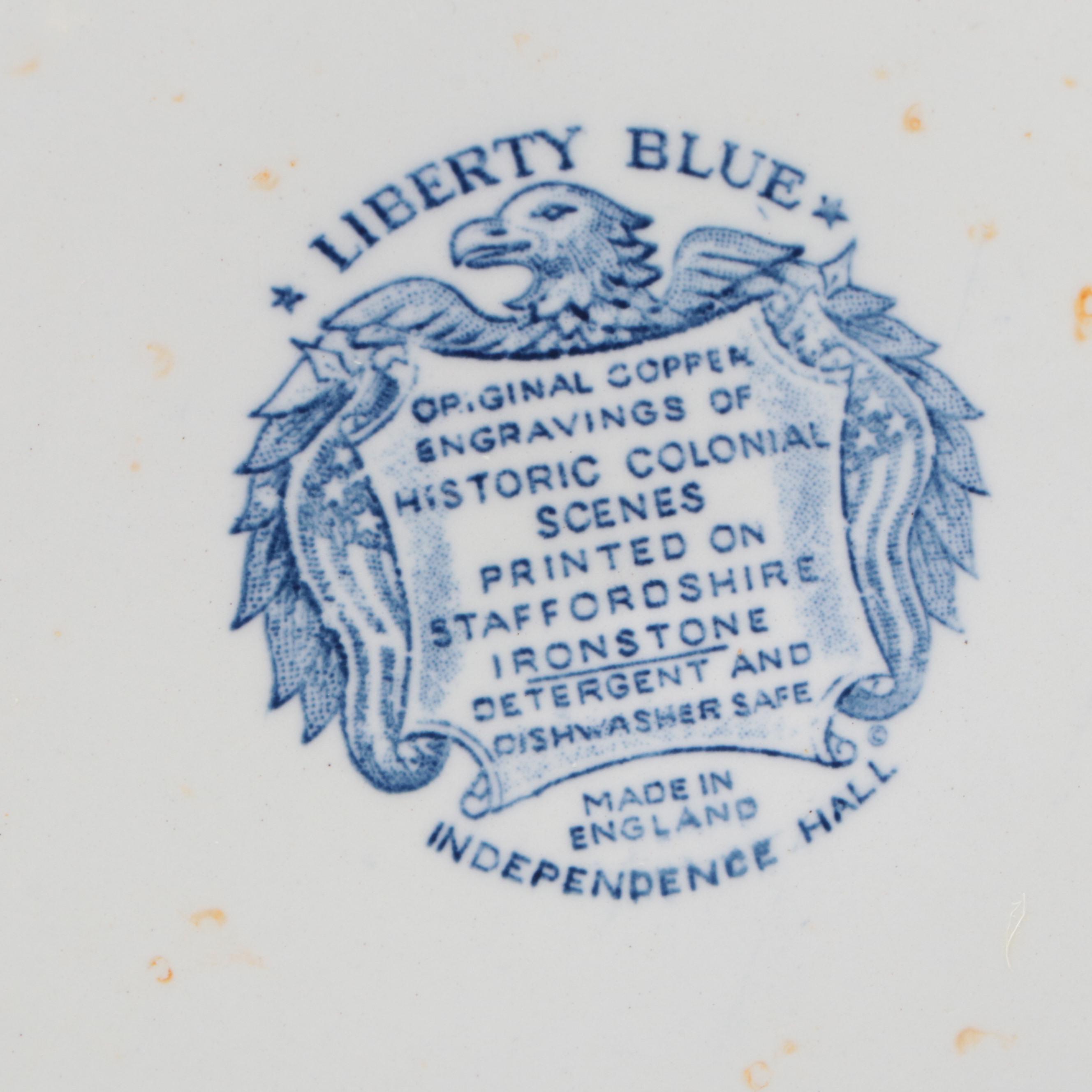 English Staffordshire "Liberty Blue" Ironstone Transferware and Others