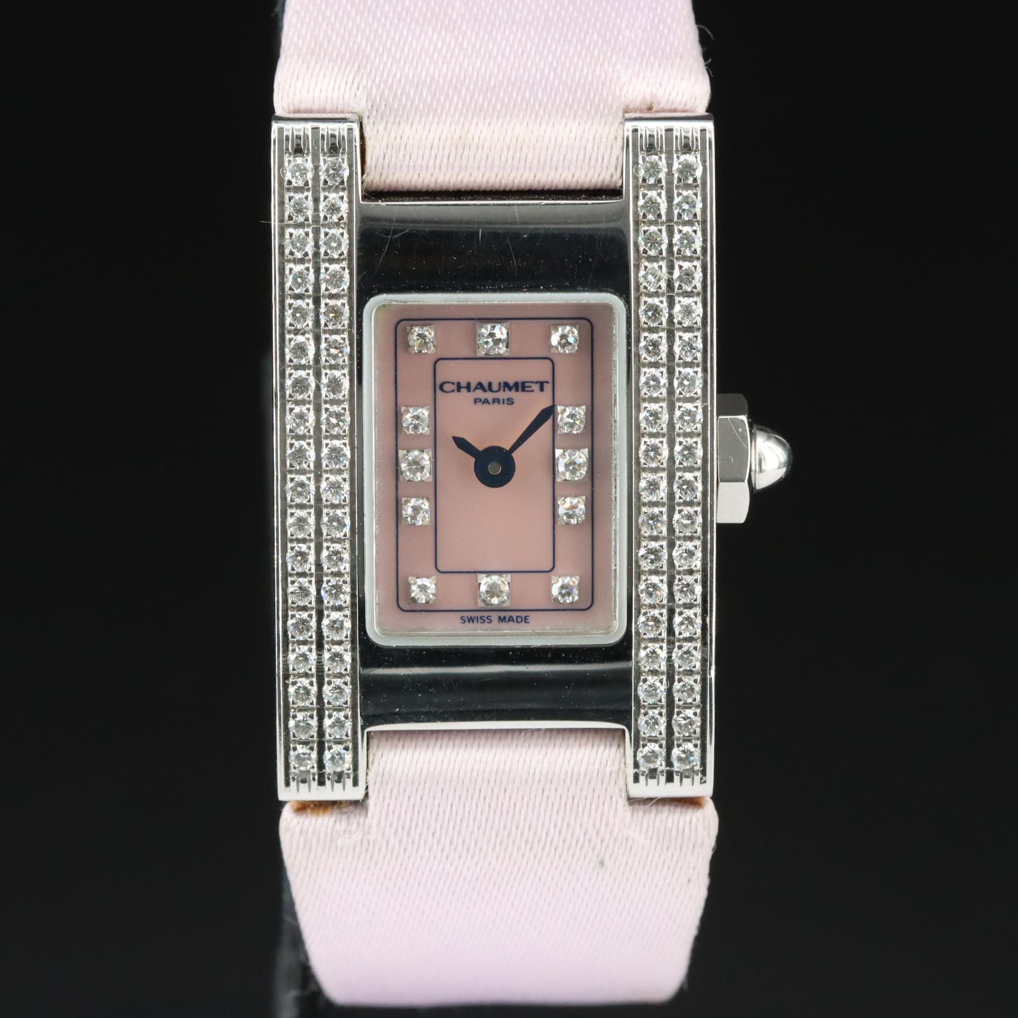 Chaumet Paris Diamond Set and Mother-of-Pearl Dial Watch