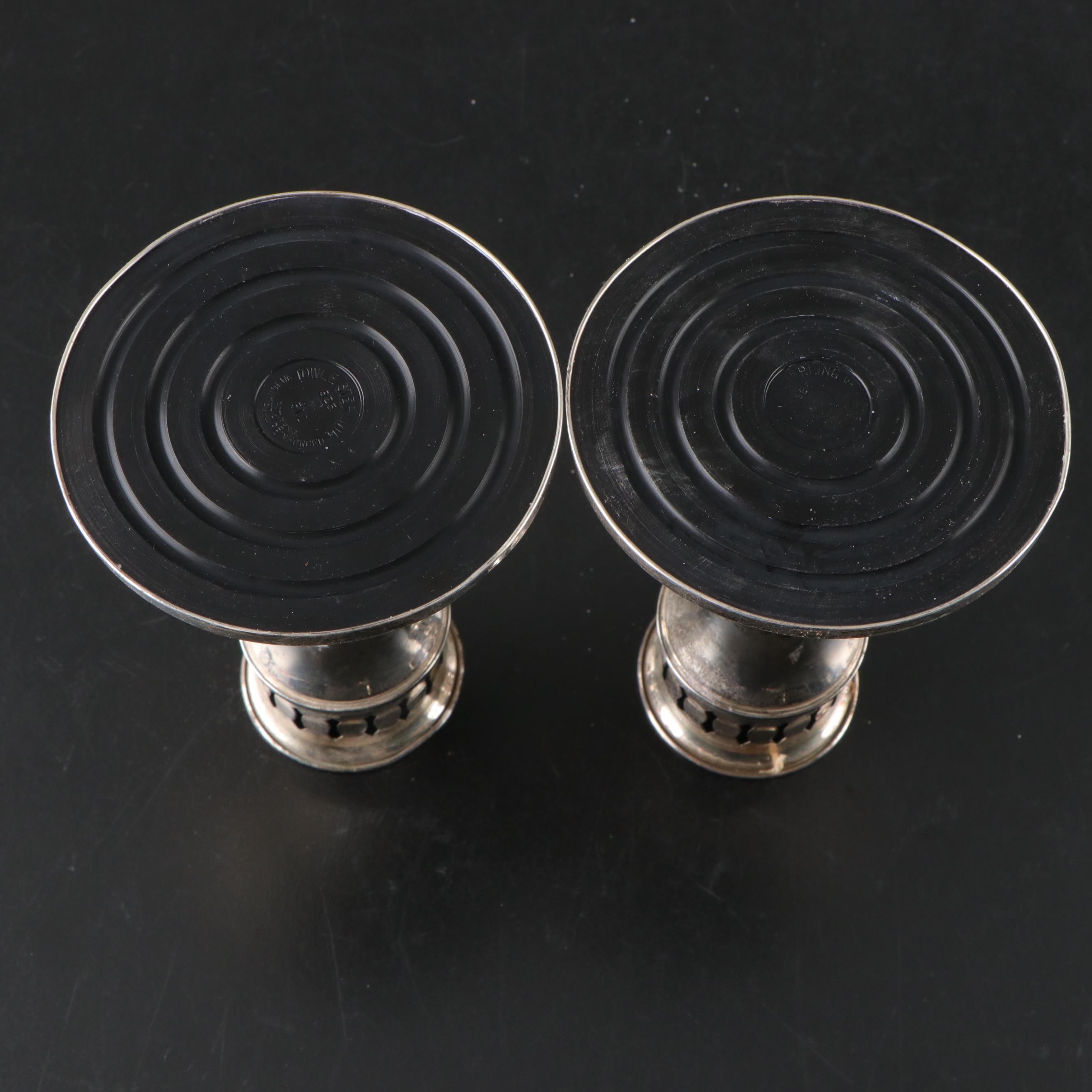 Towle Sterling Silver Candlesticks with Sterling Silver Shakers and More