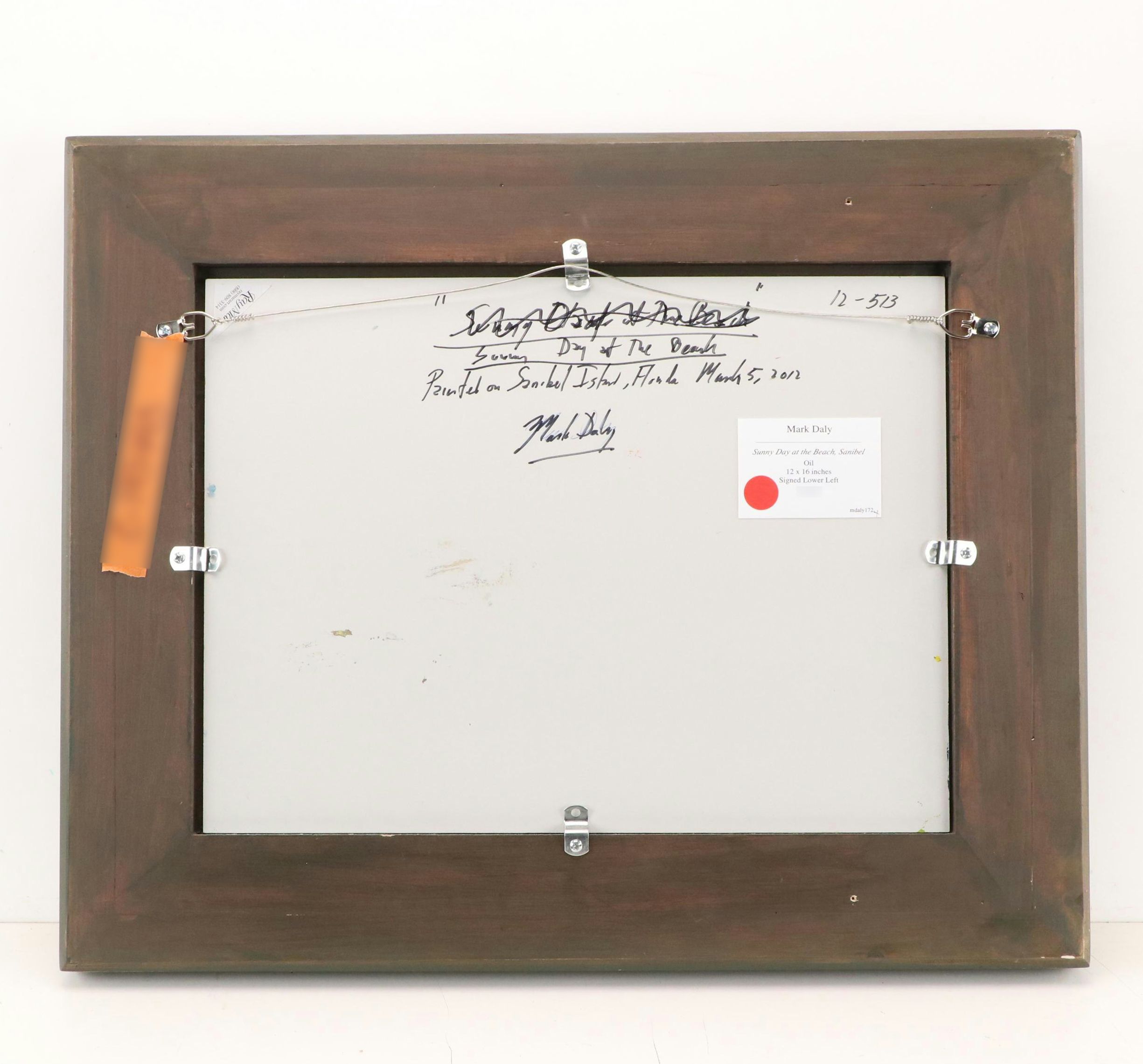 Mark Daly Impressionistic Oil Painting "Sunny Day at the Beach, Sanibel," 2012