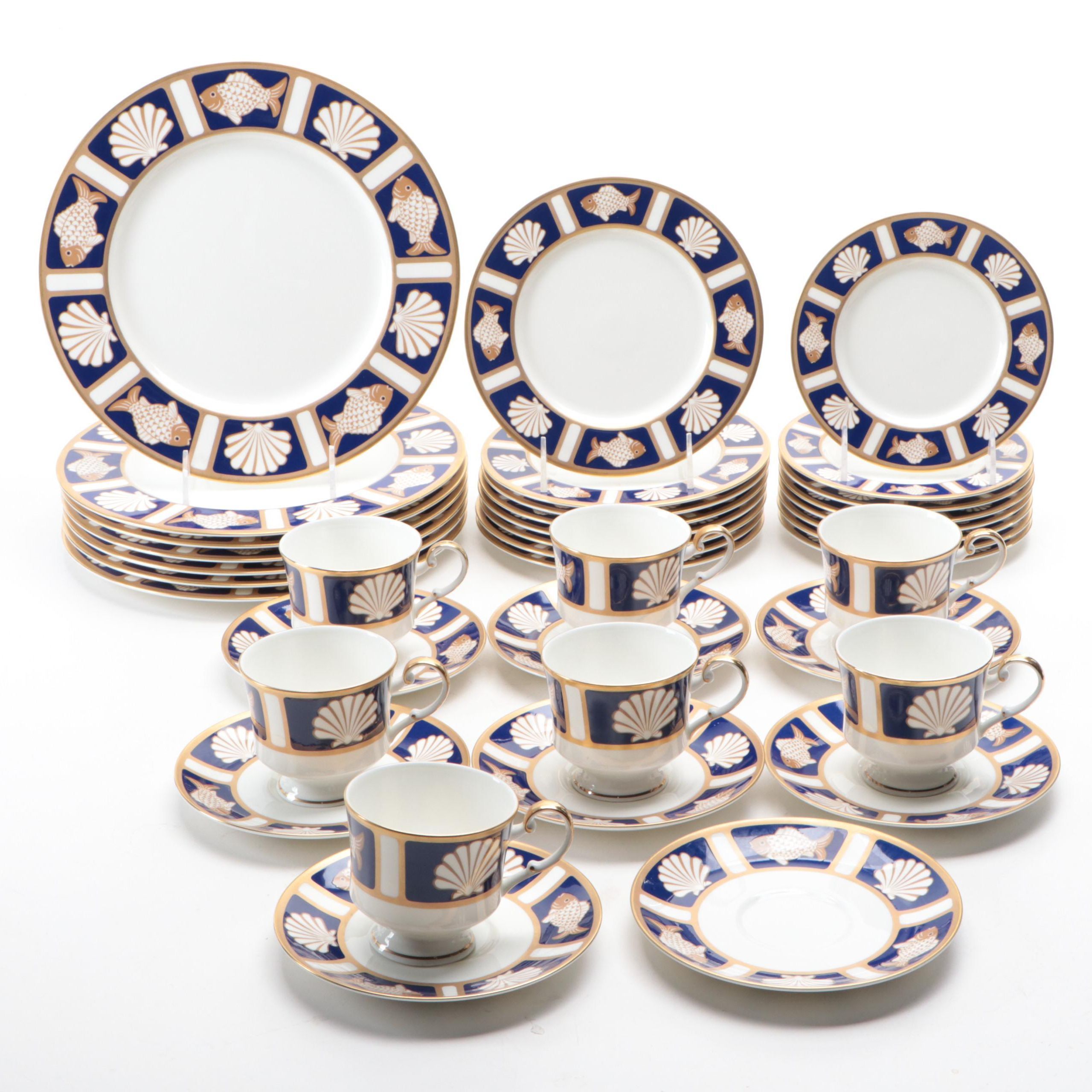 Cathy Hardwick for Mikasa "Fish and Shell" Bone China Dinnerware