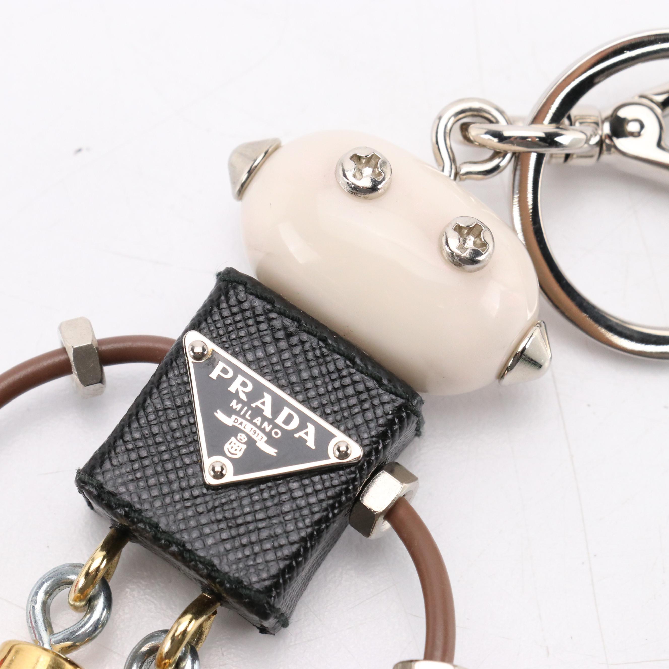 Prada Edward Robot Key Chain/Bag Charm