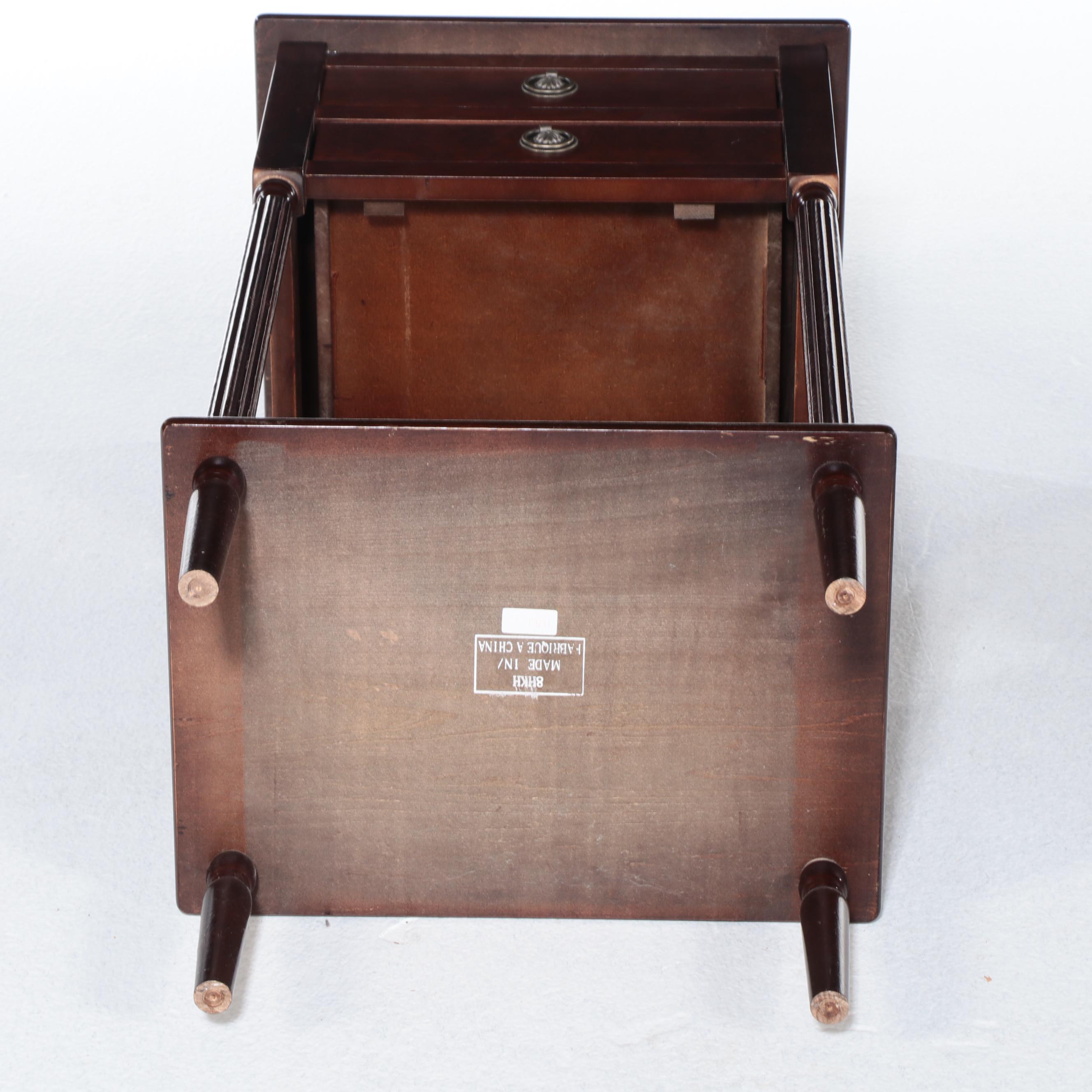 Pair of Bombay Company Federal Style Mahogany Nightstands