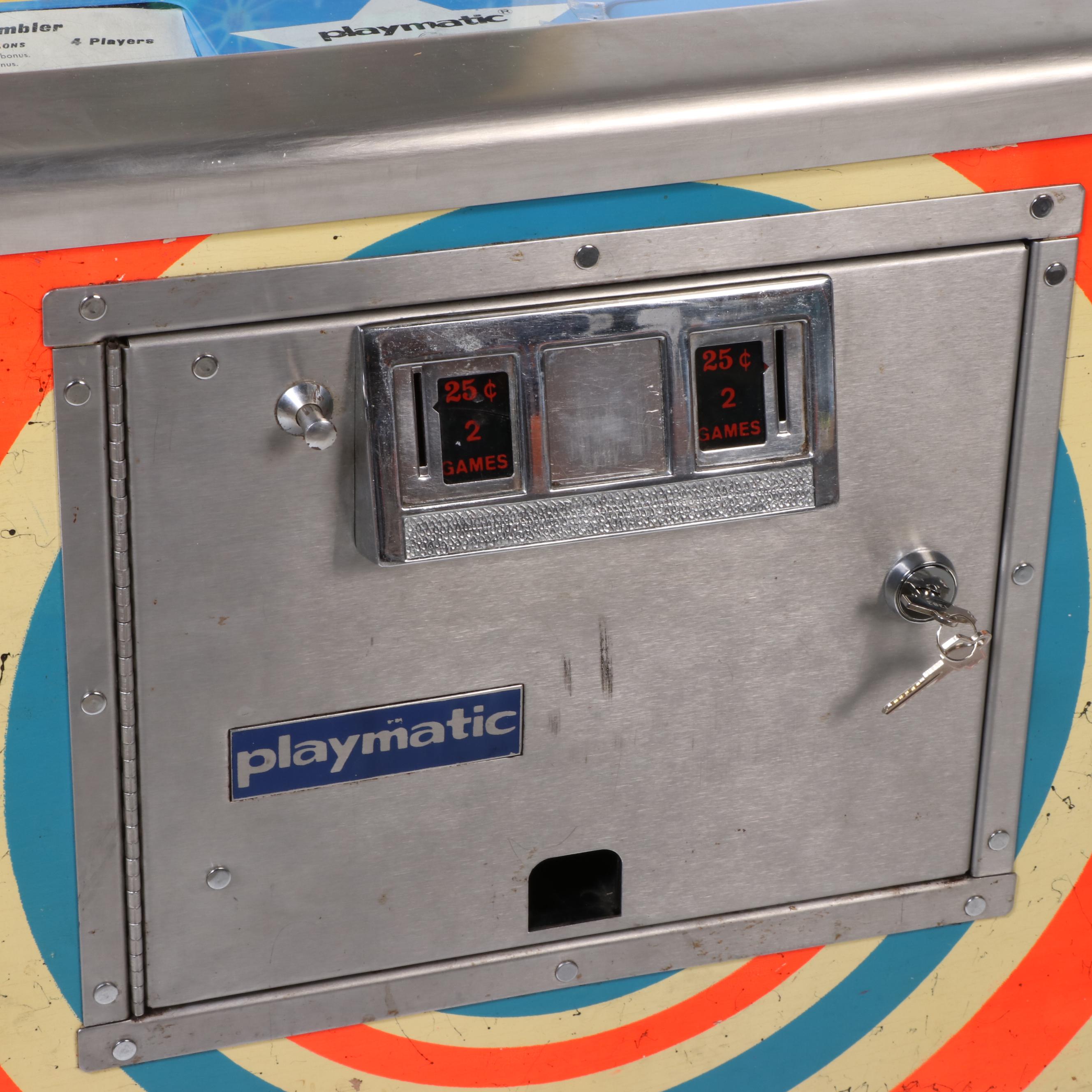 Playmatic Space Gambler Four-Player Pinball Arcade Machine, Late 20th Century