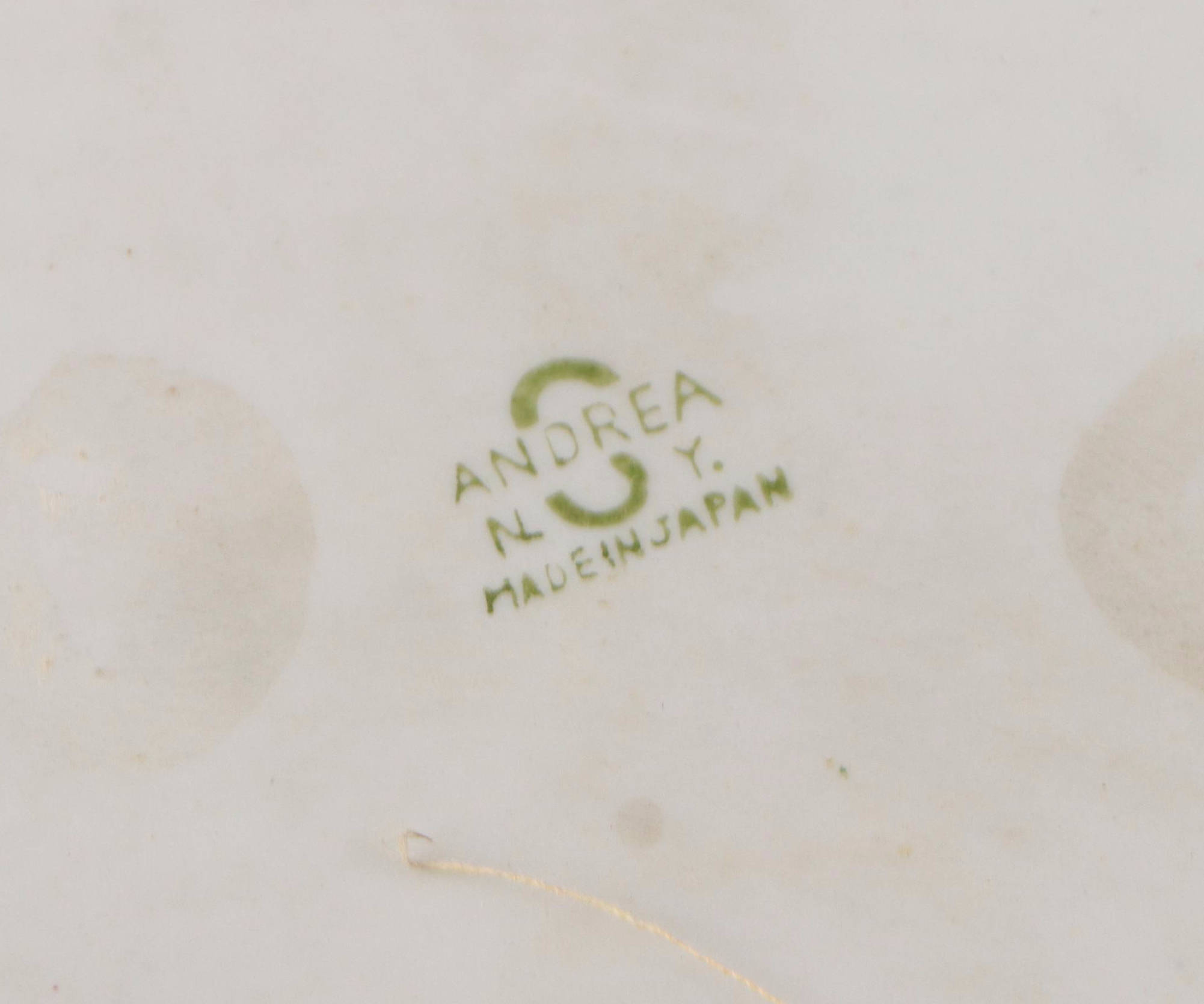 Japanese Porcelain Cherub Figures and Vanity Trays with Limoges Jar and More