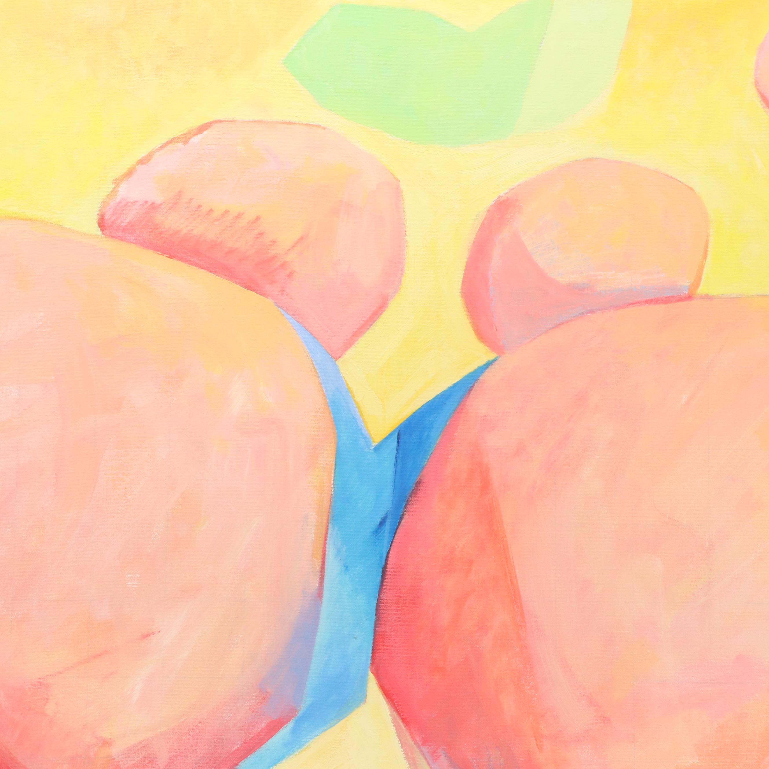 Roslyn C. Bliss Abstract Acrylic Painting, Late 20th Century