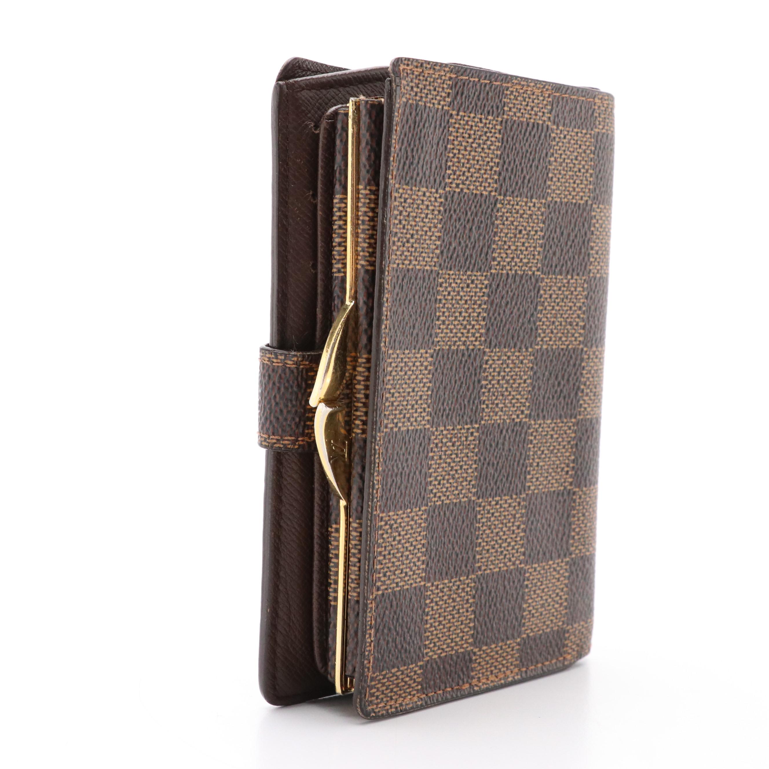 Louis Vuitton French Purse Wallet in Damier Ébène Canvas