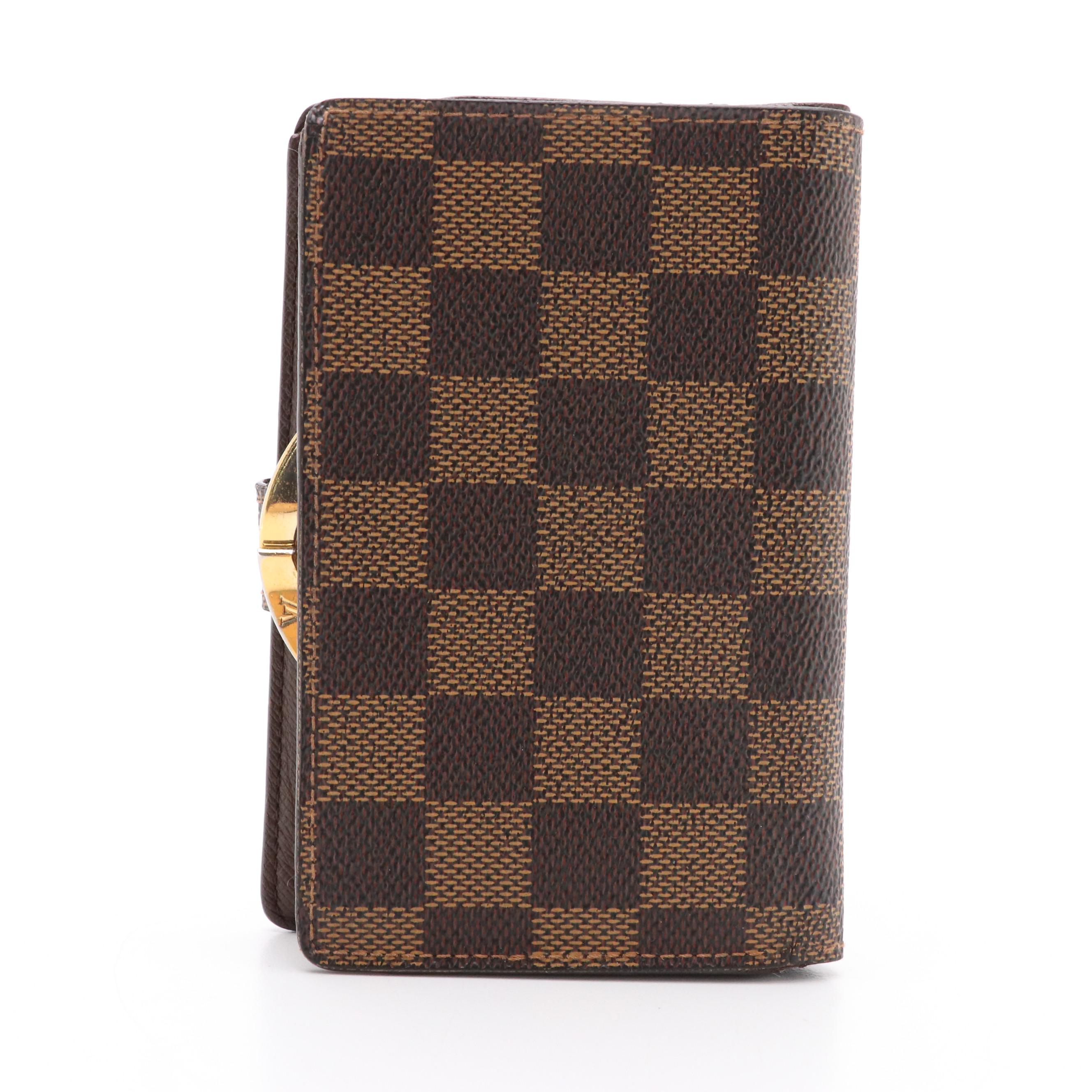 Louis Vuitton French Purse Wallet in Damier Ébène Canvas