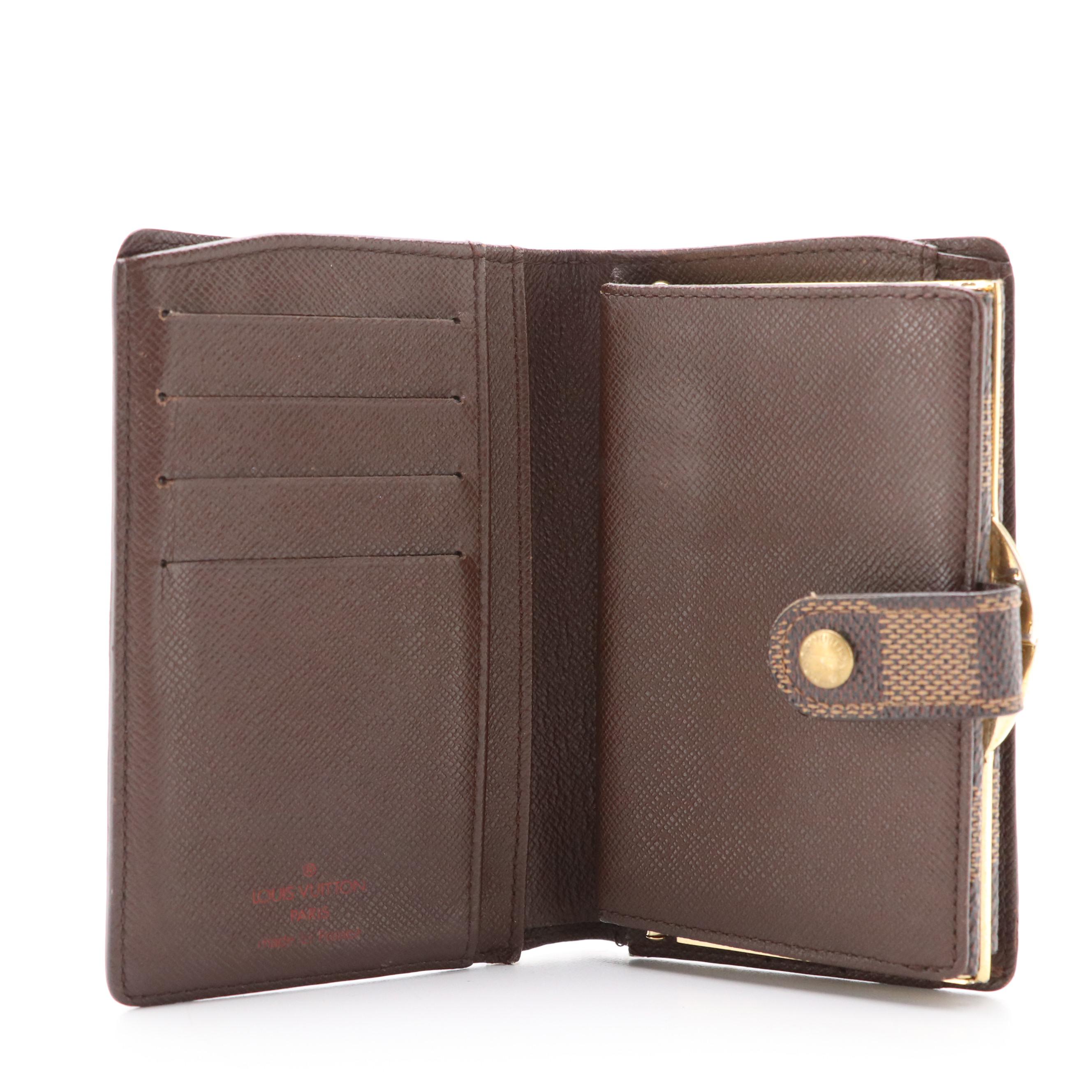 Louis Vuitton French Purse Wallet in Damier Ébène Canvas