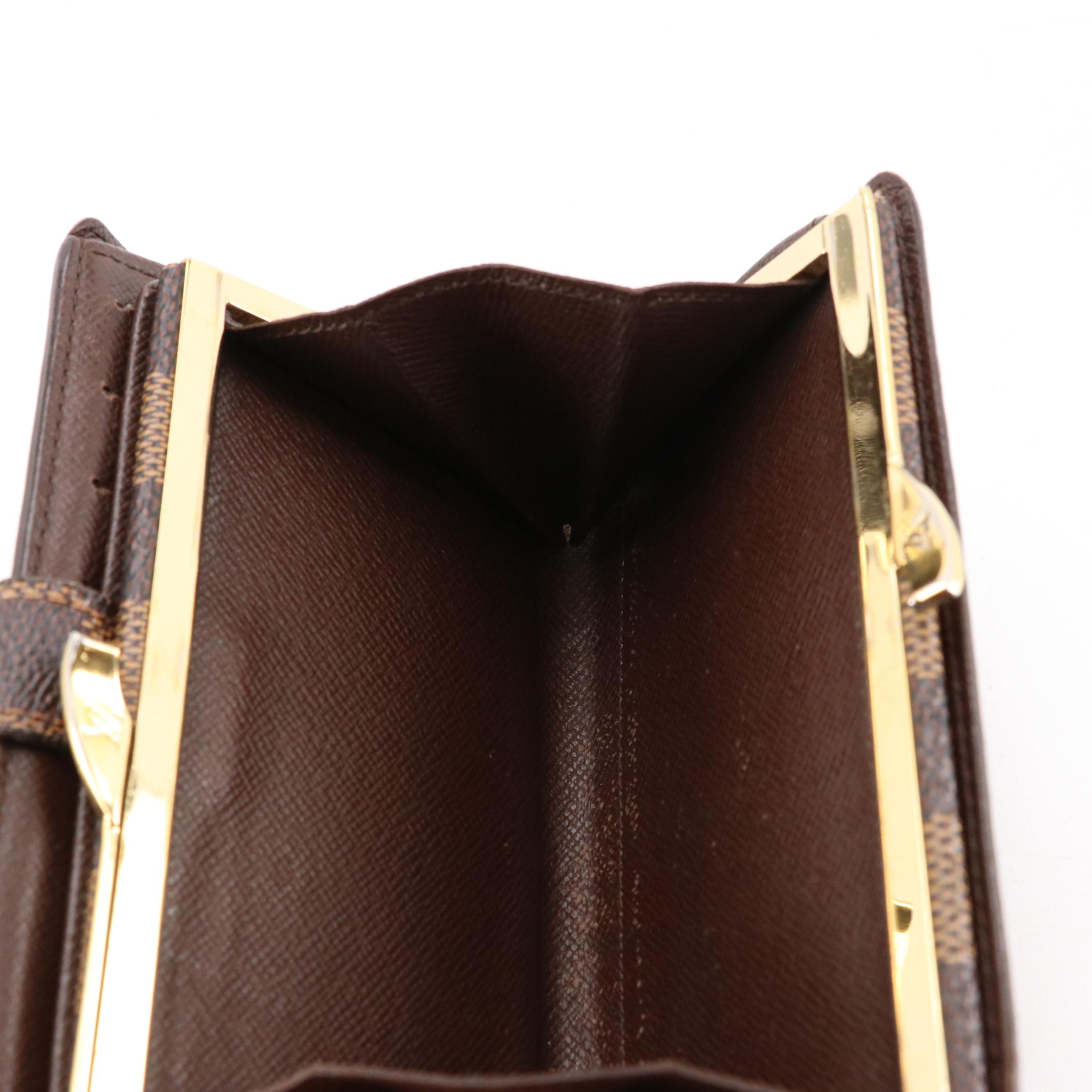 Louis Vuitton French Purse Wallet in Damier Ébène Canvas