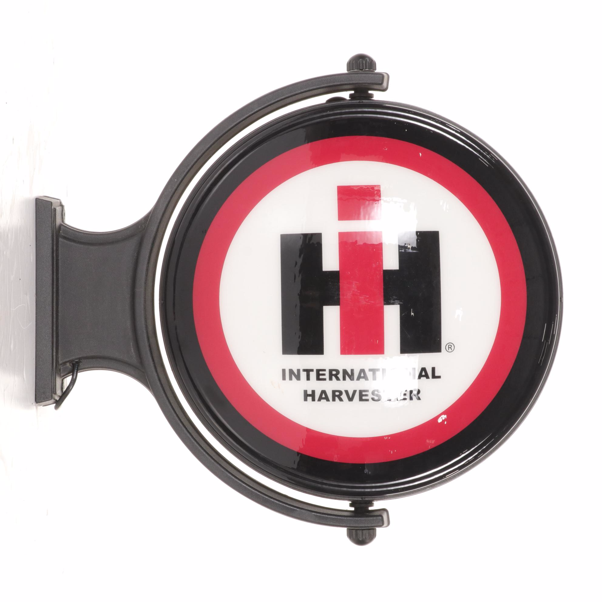 International Harvester Illuminated and Rotating Wall Sign