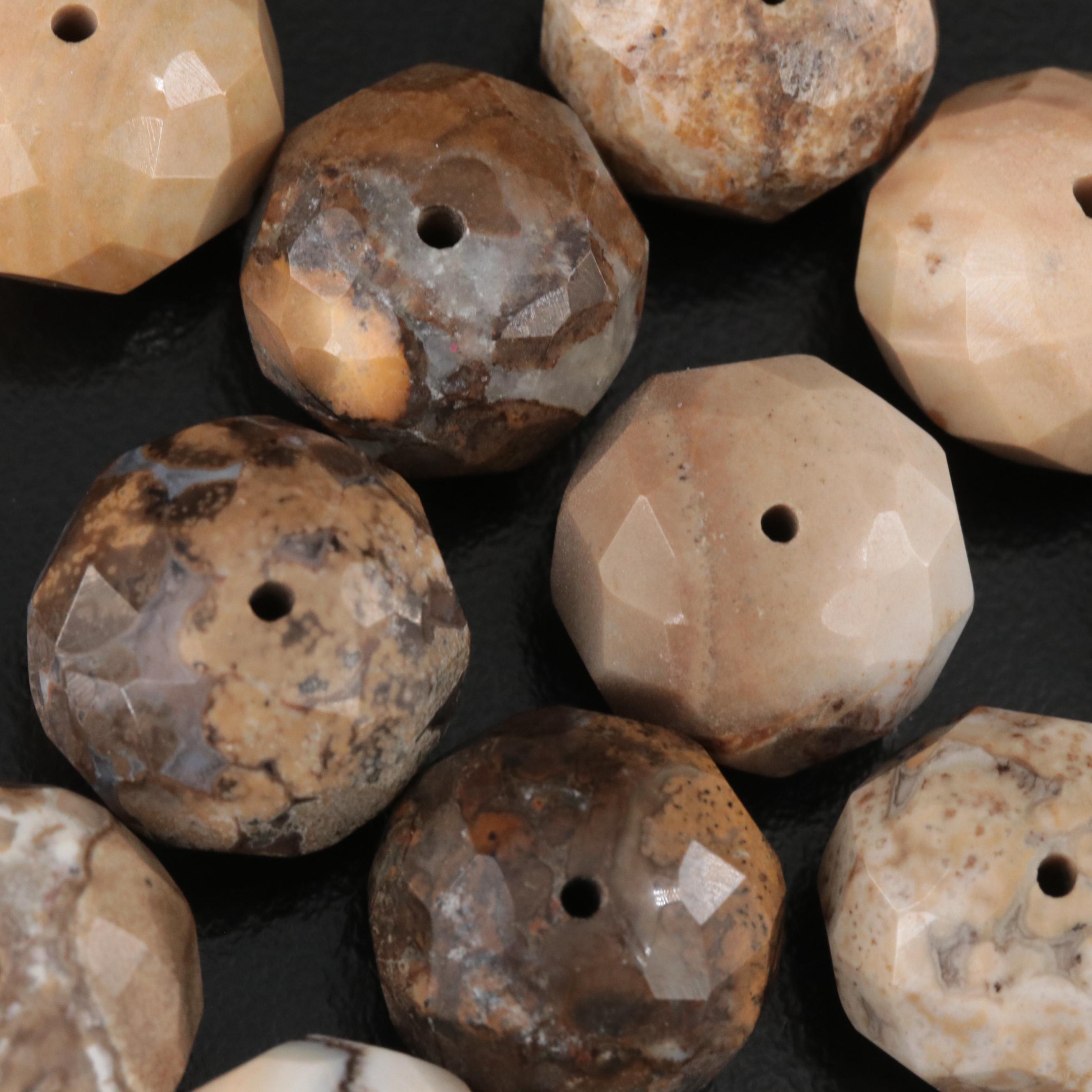 Loose Jasper and Agate Beads