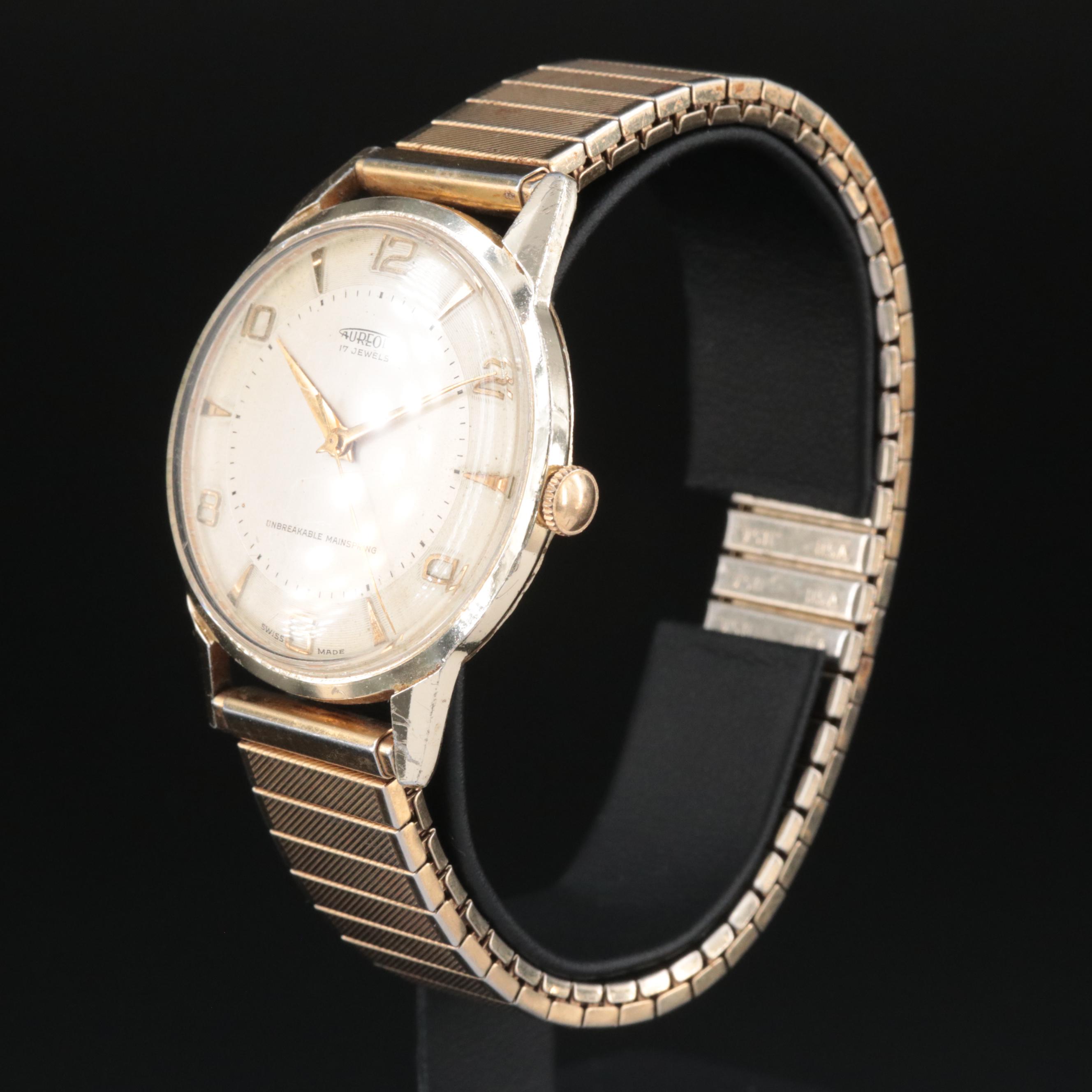 Vintage Swiss Made Aureole 17 Jewels Watch