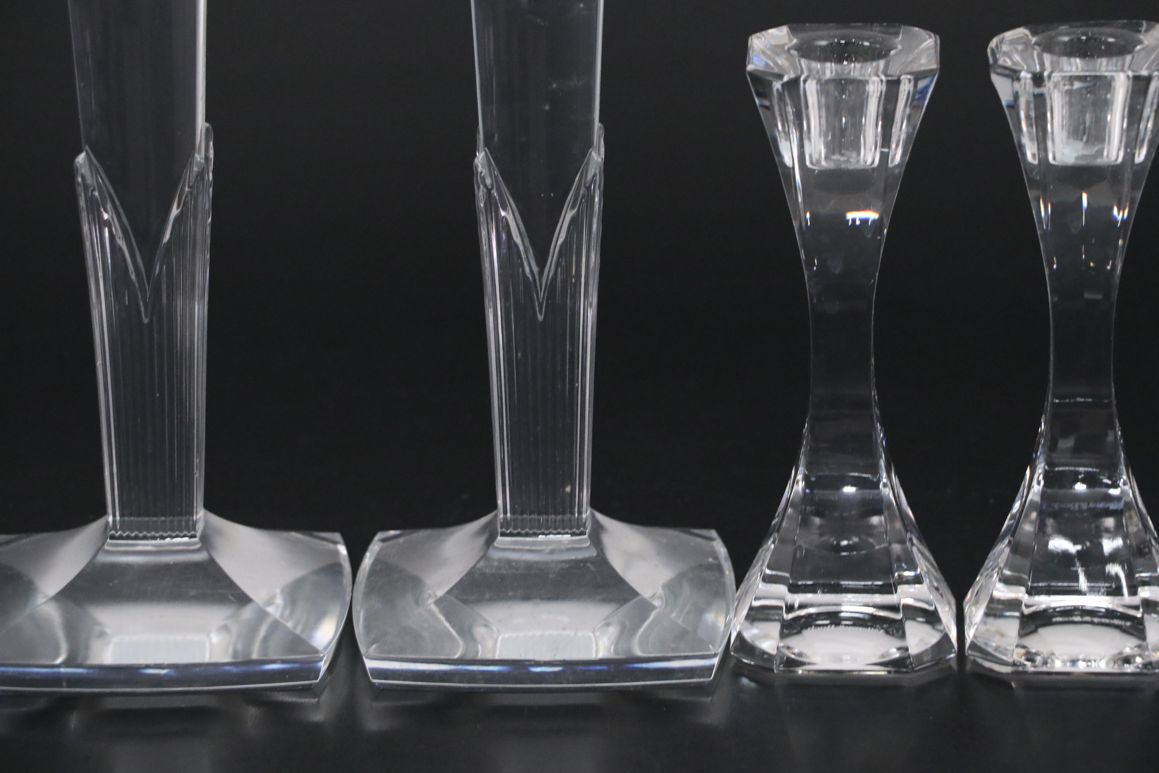 Mikasa Crystal Candlesticks and Candle Holder with Villeroy & Boch Candlesticks
