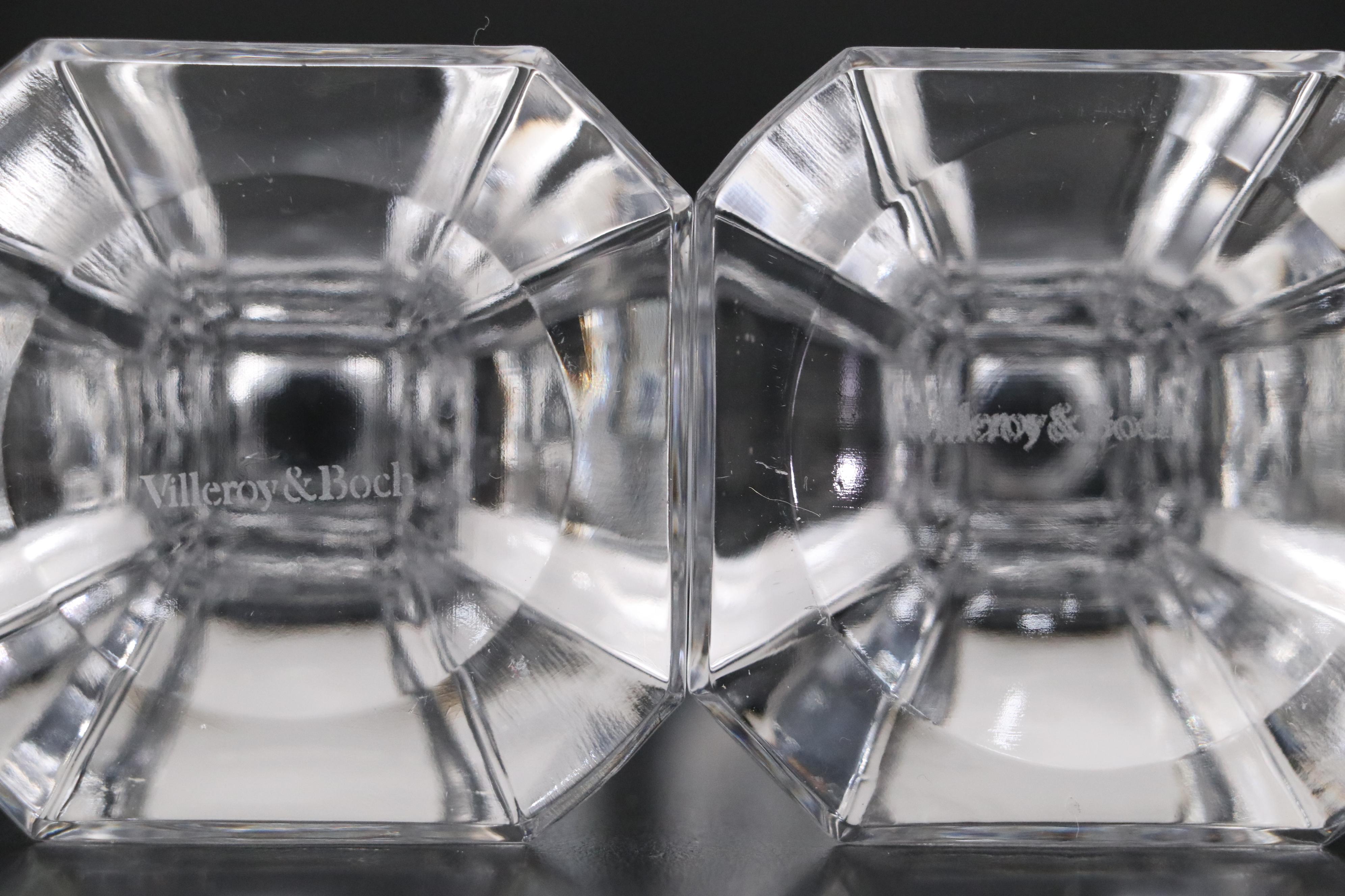 Mikasa Crystal Candlesticks and Candle Holder with Villeroy & Boch Candlesticks