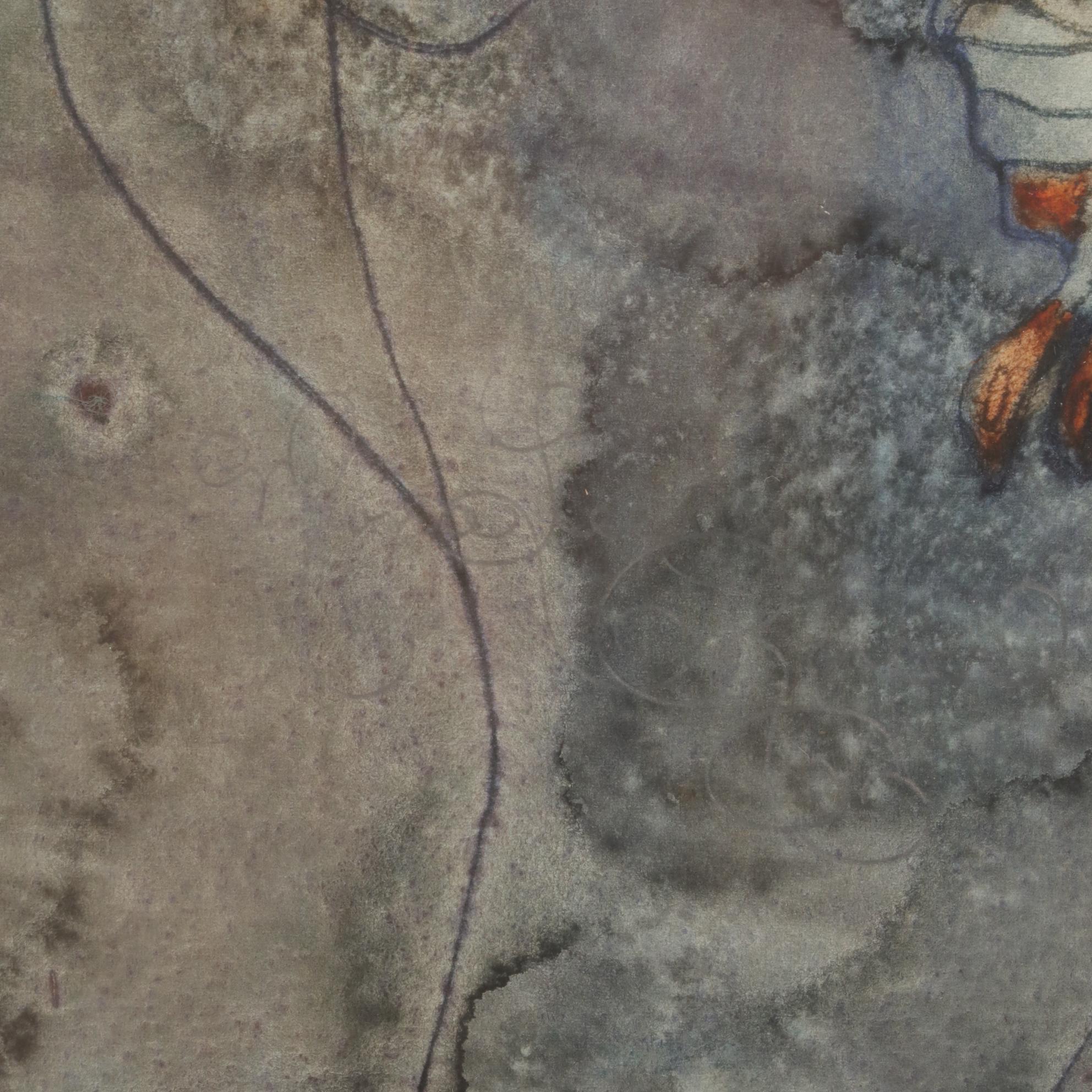 Mona Royer Butterfly Motif Watercolor Painting