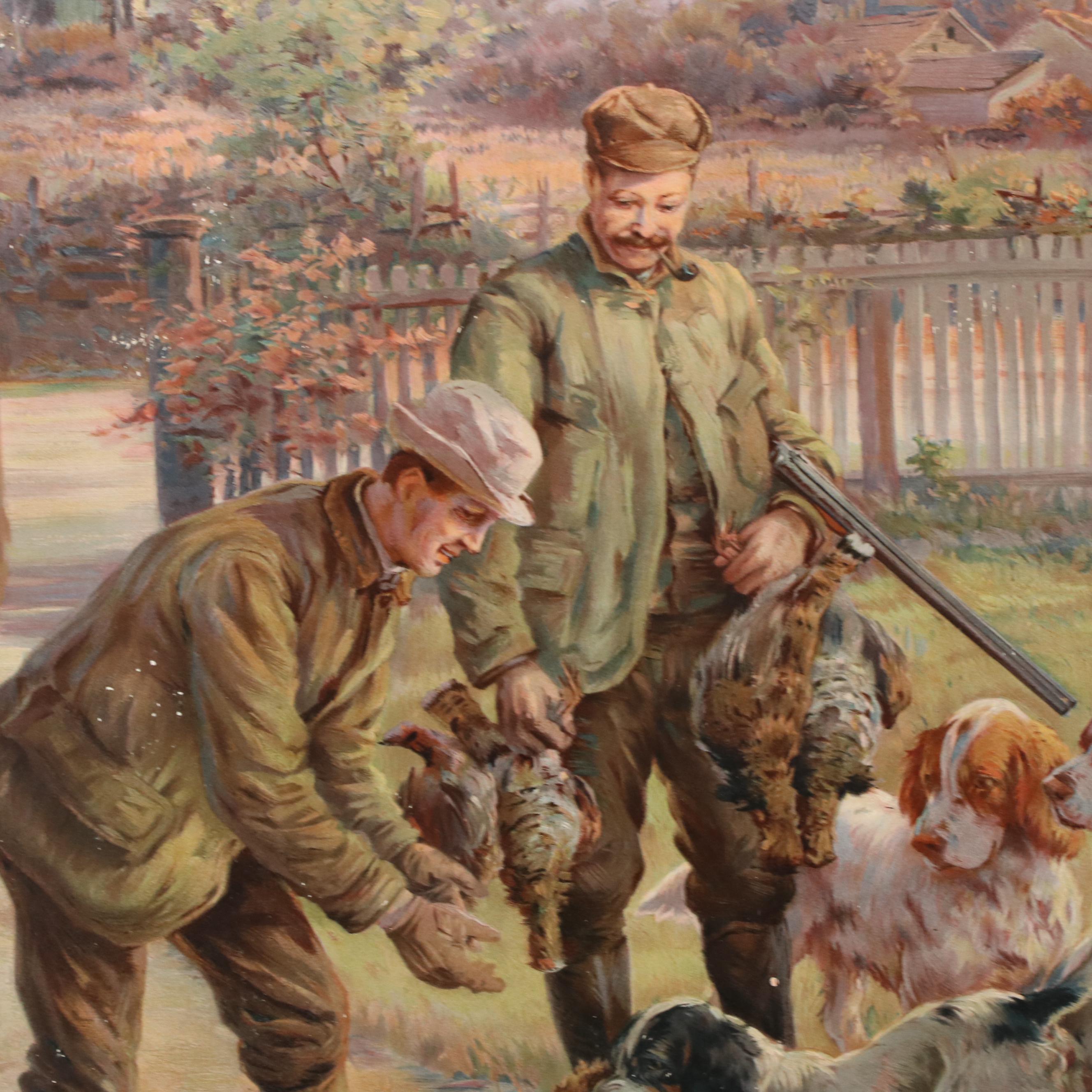 Chromolithograph After Edmund H. Osthaus "Return of the Hunters"