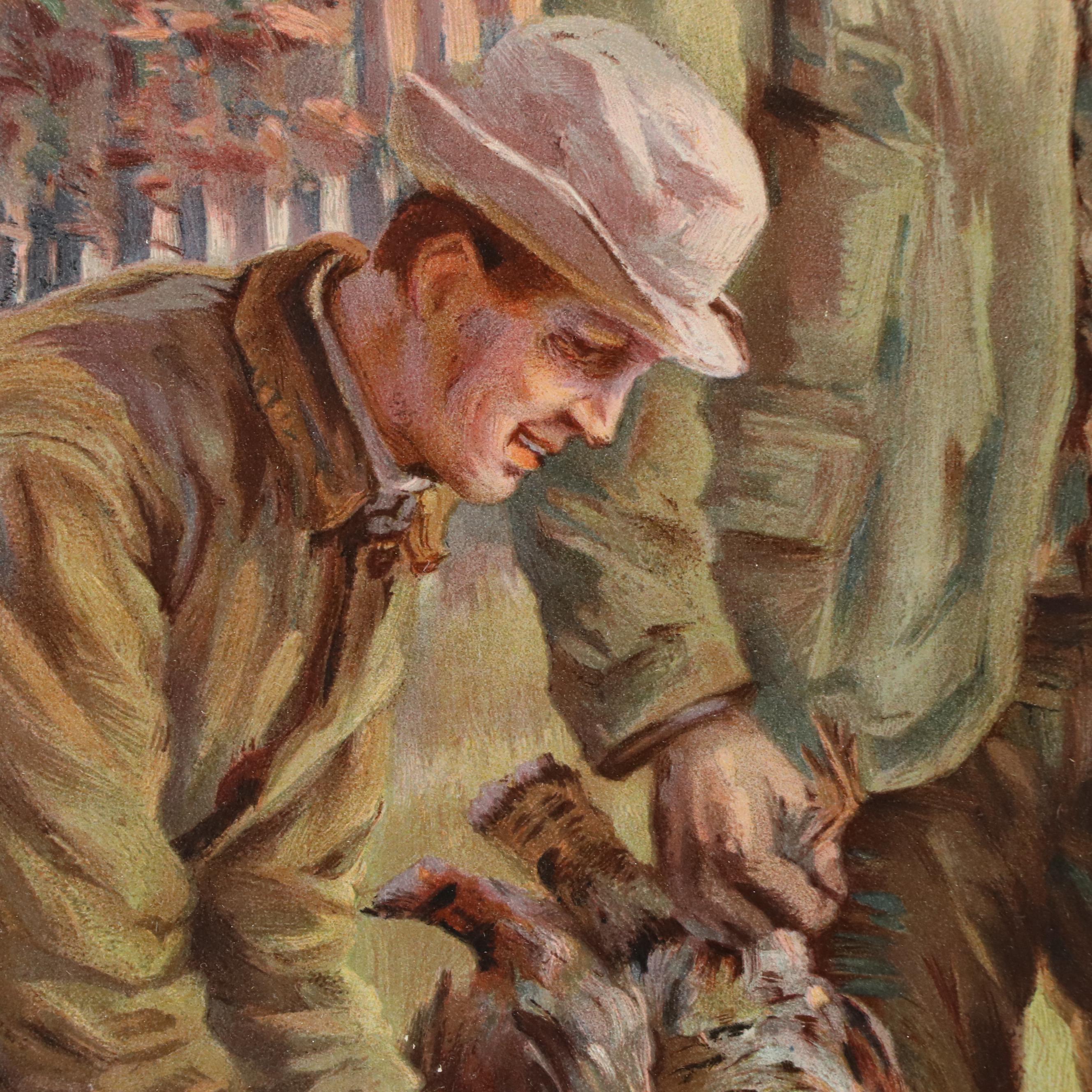 Chromolithograph After Edmund H. Osthaus "Return of the Hunters"