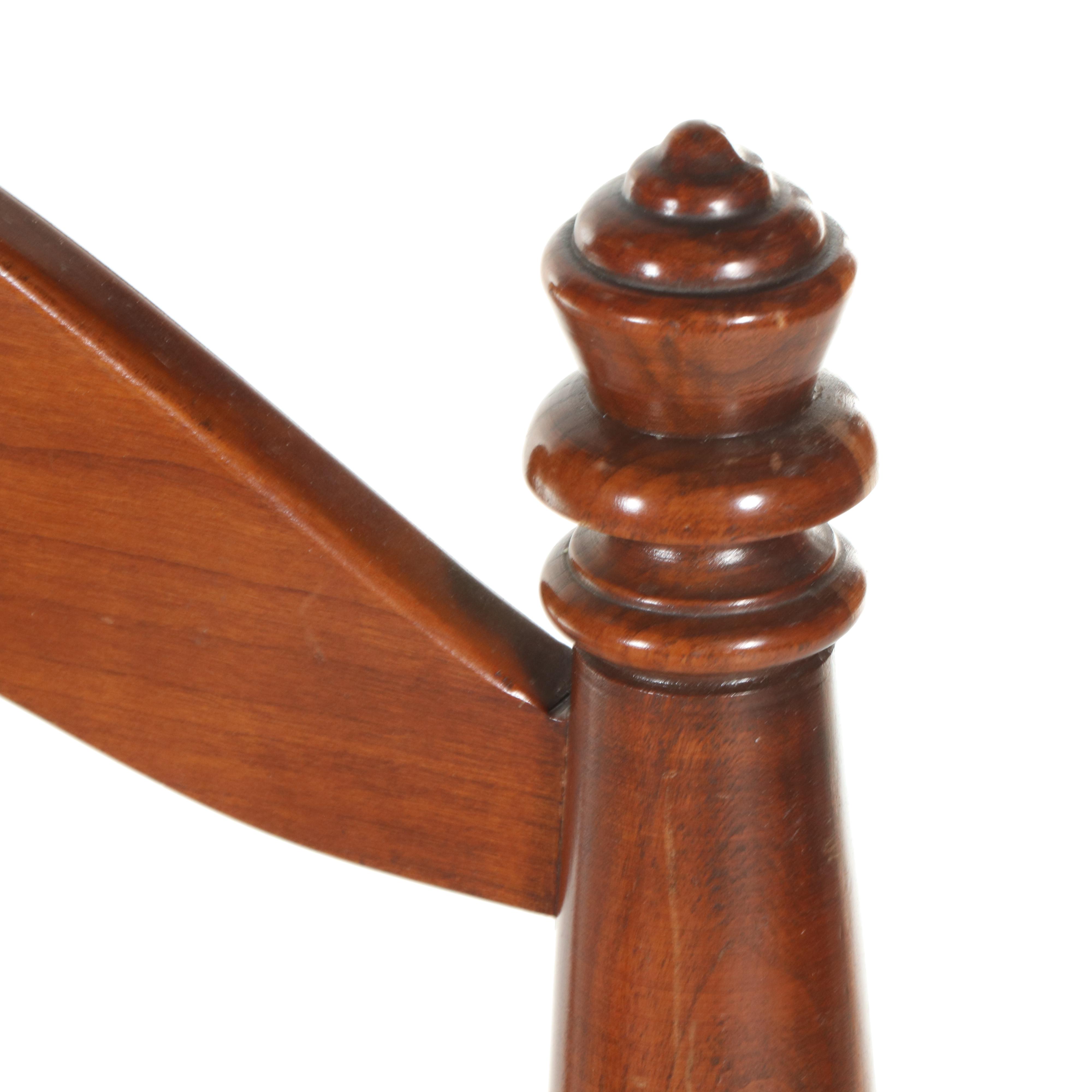 American Colonial Style Cherrywood Twin Size Bed Frame, Mid to Late 20th Century