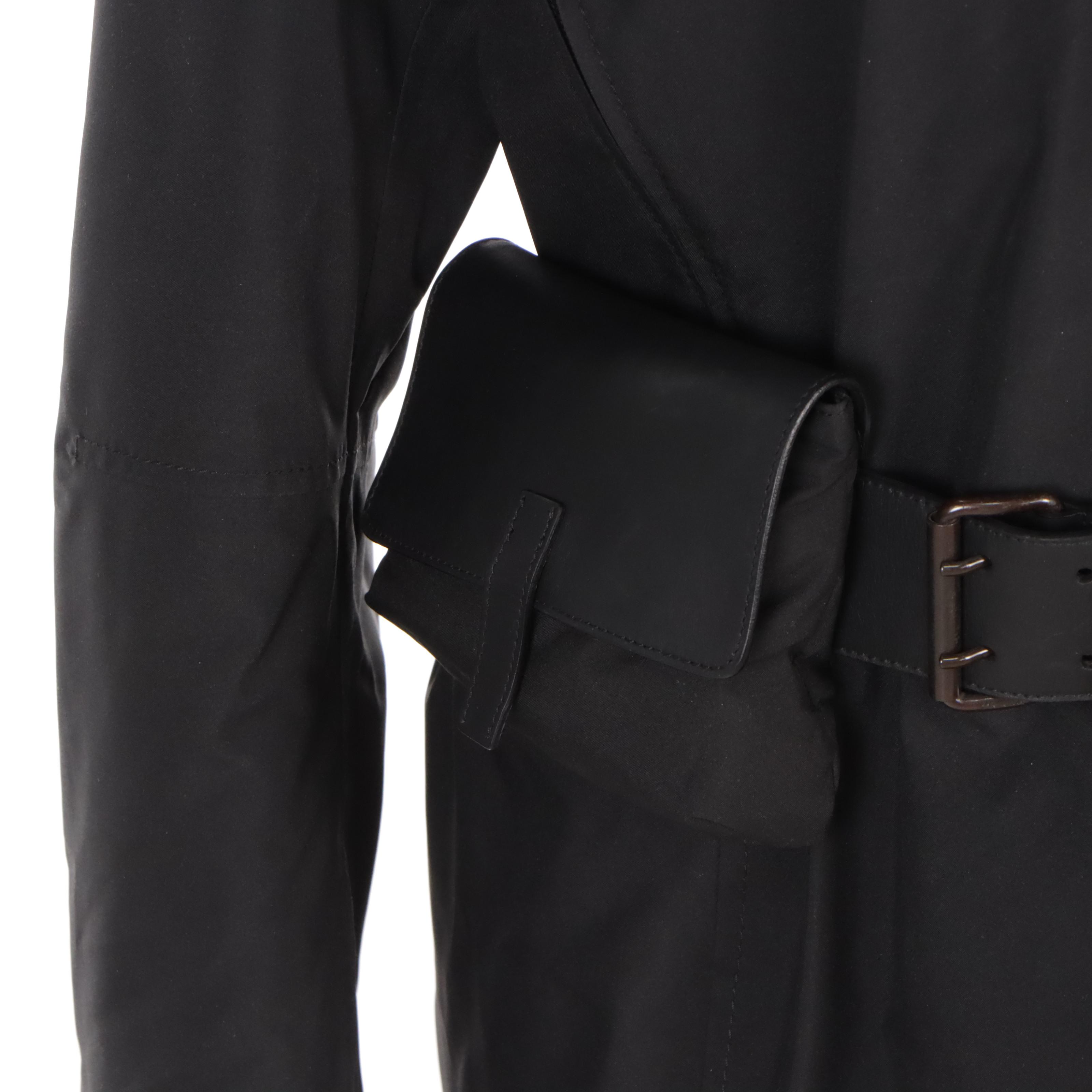 Prada Sport Belted Ski Jacket 280216 with Dyed Raccoon Fur Trim and Tags