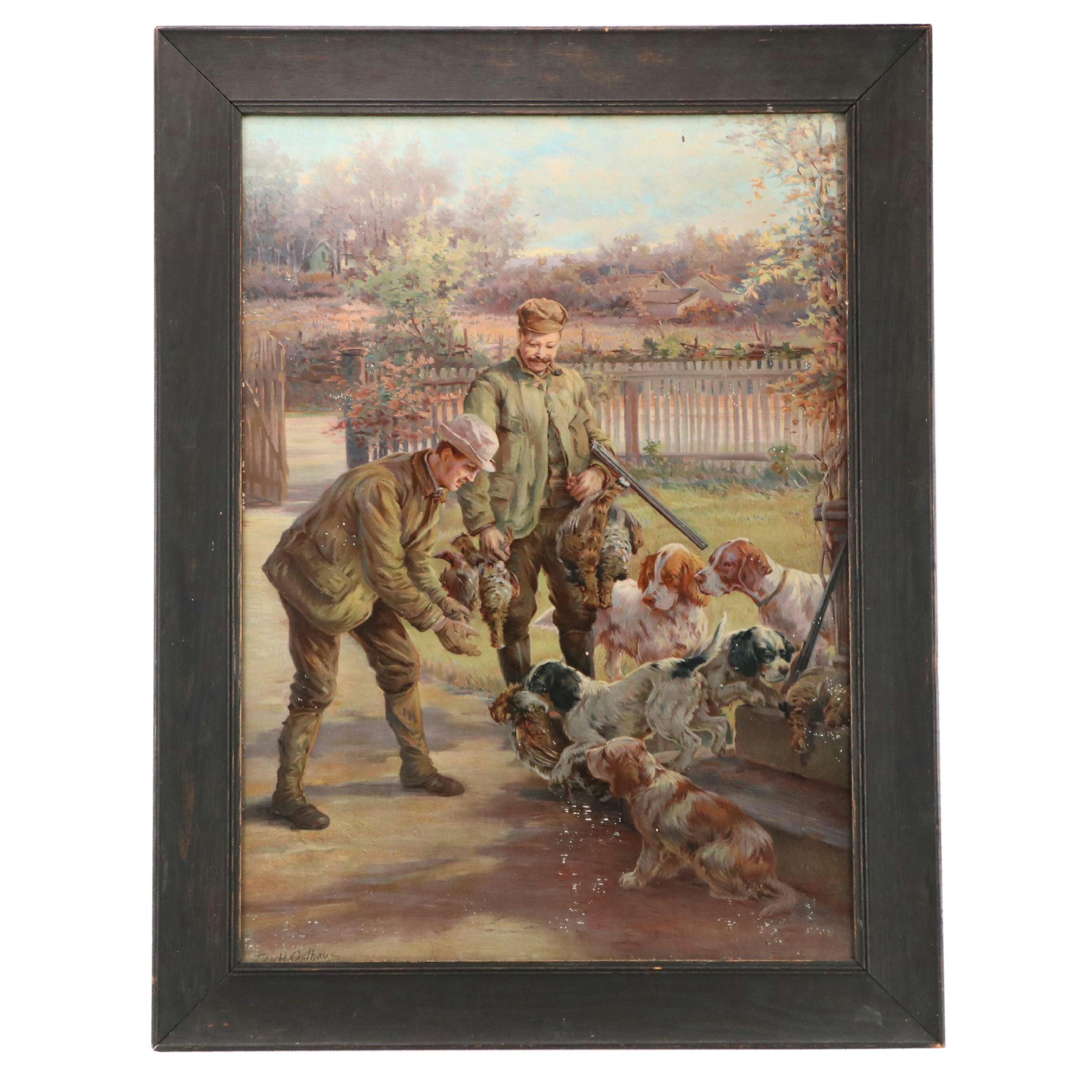 Chromolithograph After Edmund H. Osthaus "Return of the Hunters"