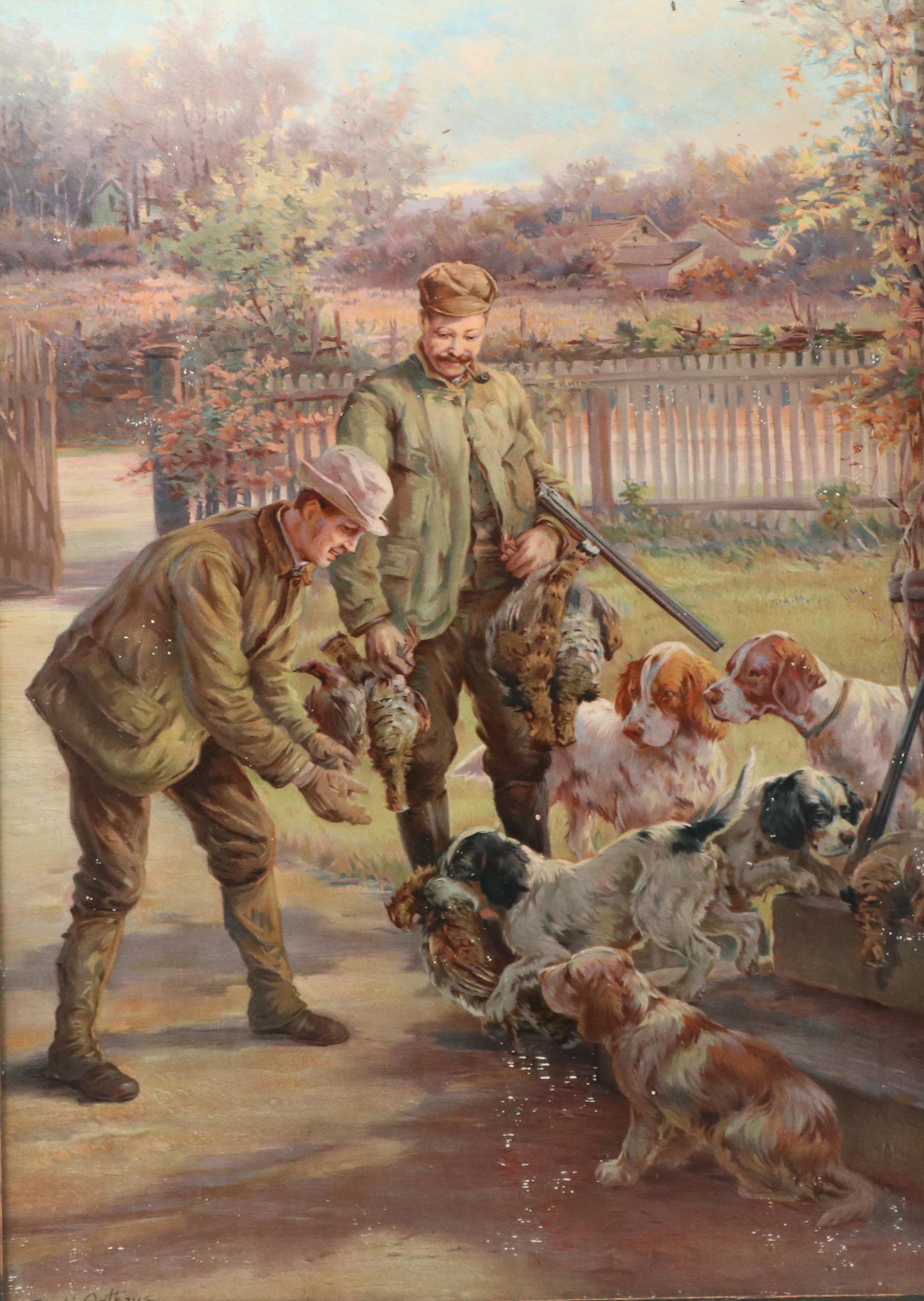 Chromolithograph After Edmund H. Osthaus "Return of the Hunters"