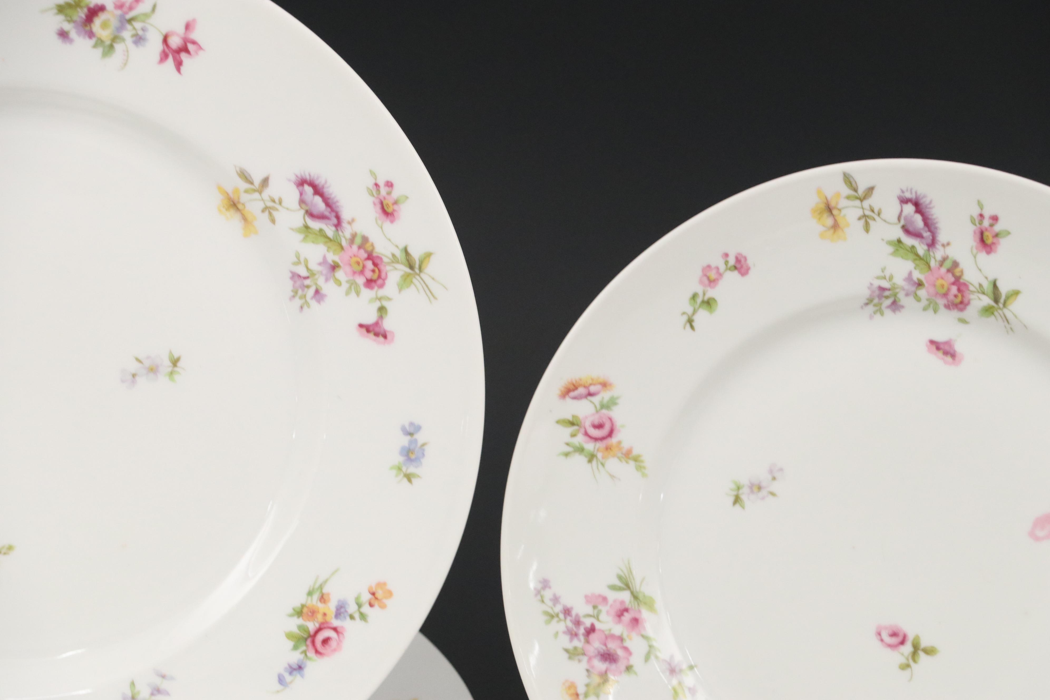 French L. Bernardaud & Co. Porcelain Dinnerware with Floral Motif