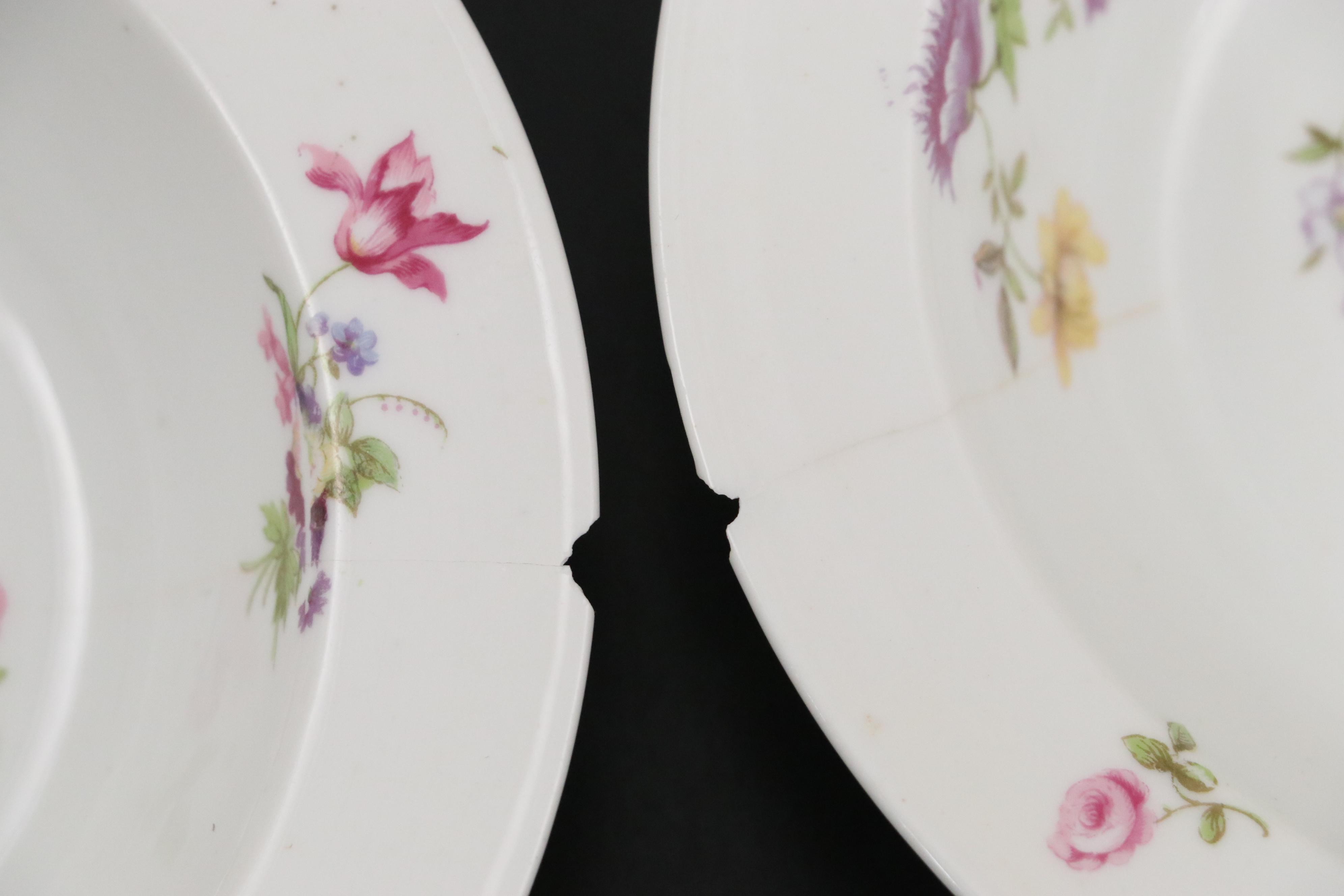 French L. Bernardaud & Co. Porcelain Dinnerware with Floral Motif