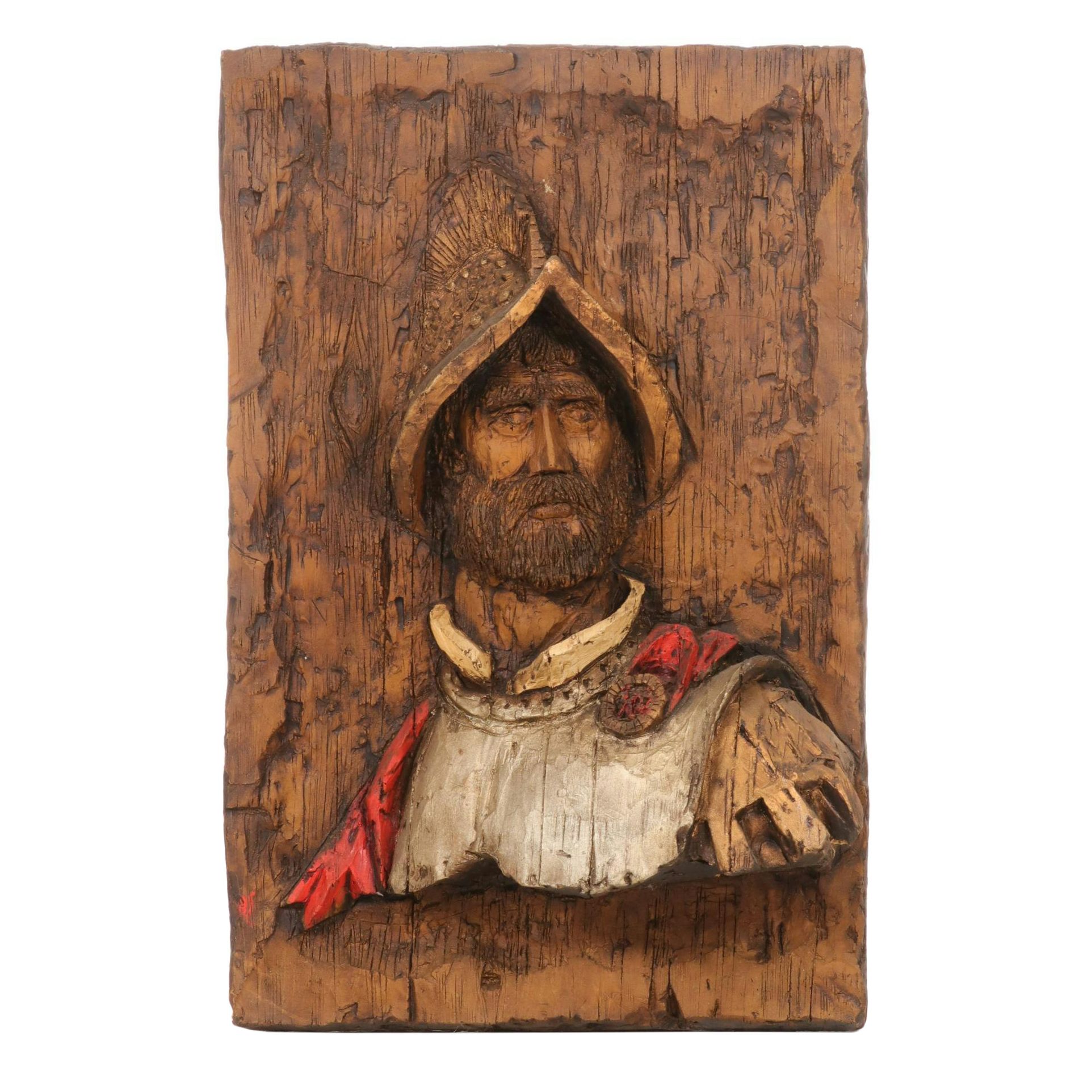 Vanguard Studios Decorative Conquistador Wall Sculpture, 1967