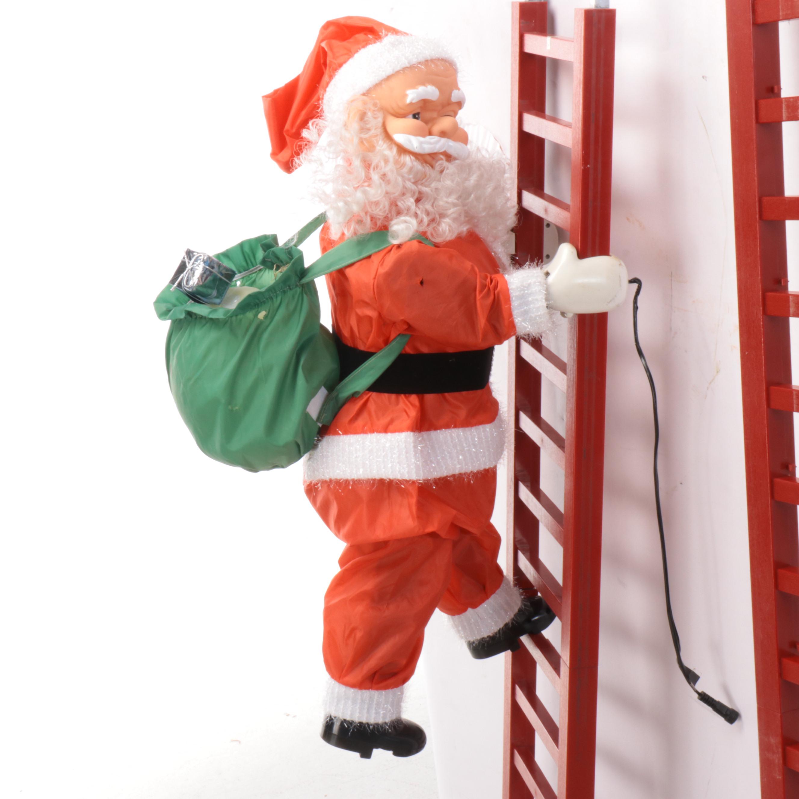 Mr. Christmas 10' Outdoor Ladder Climbing Santa